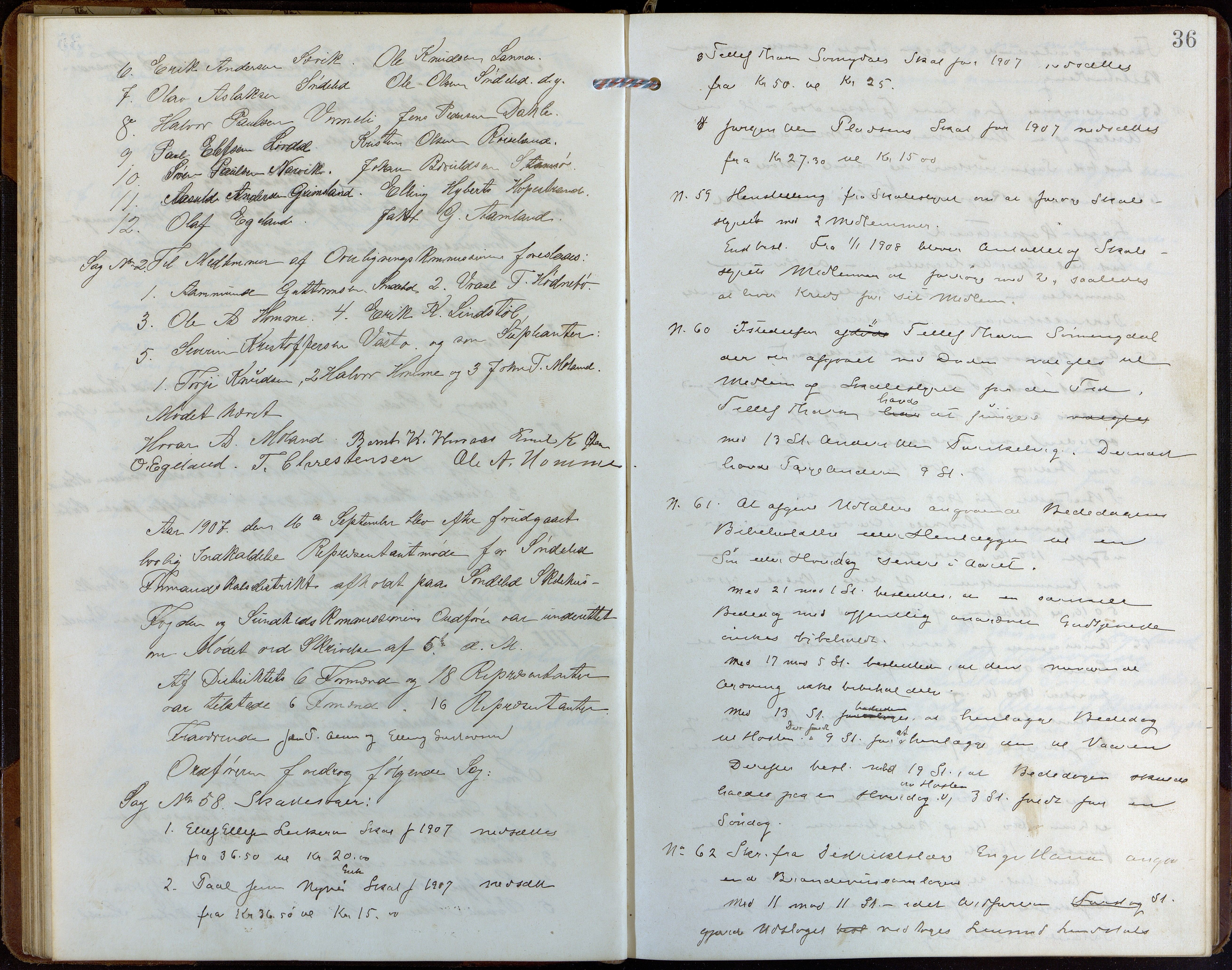 Søndeled kommune, AAKS/KA0913-PK/1/01/L0004: Forhandlingsprotokoll, 1905-1916, p. 36