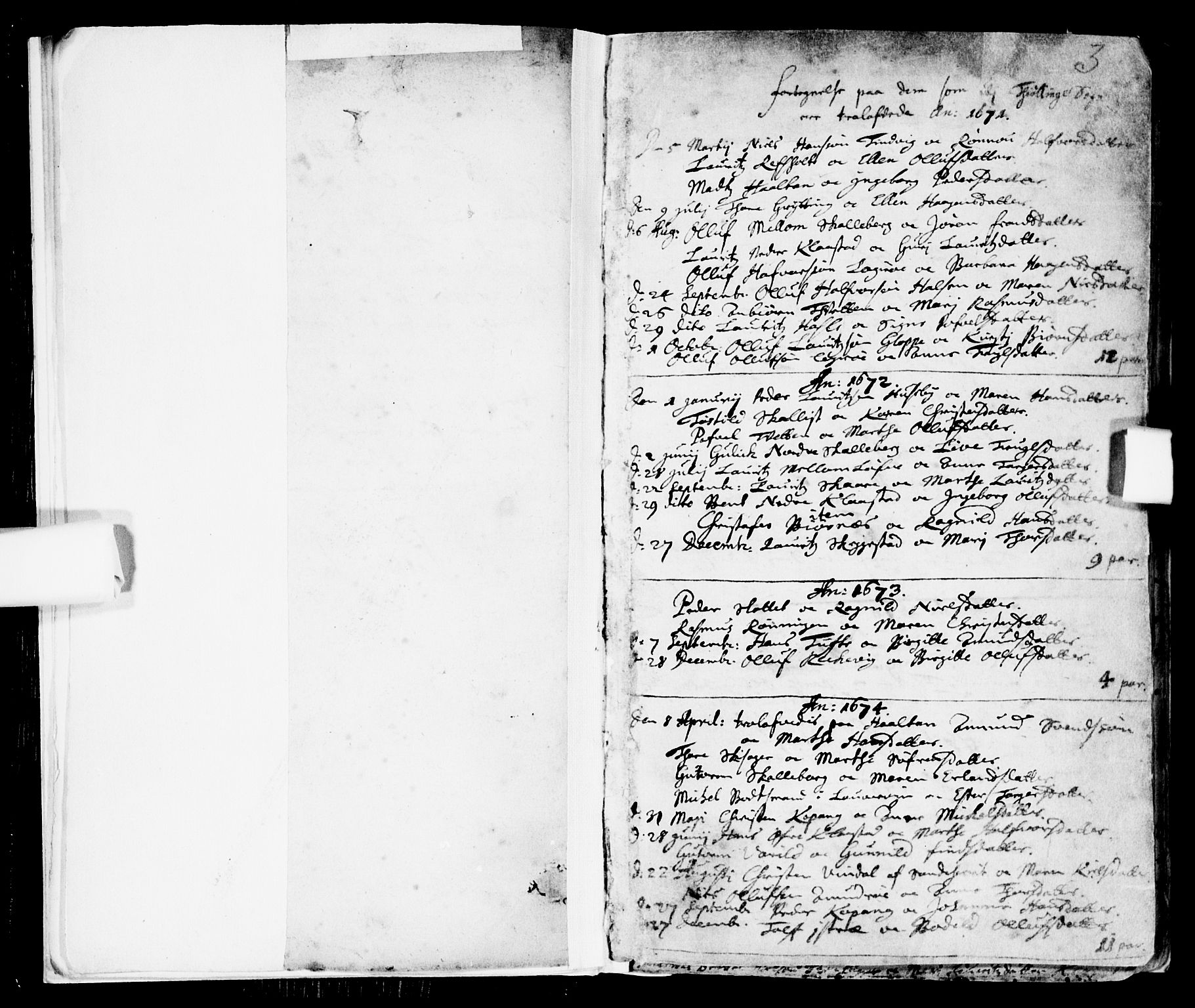 Tjølling kirkebøker, SAKO/A-60/F/Fa/L0001: Parish register (official) no. 1, 1670-1716, p. 3