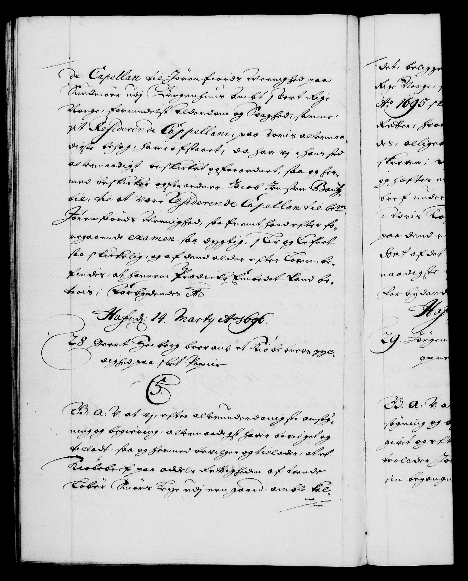 Danske Kanselli 1572-1799, AV/RA-EA-3023/F/Fc/Fca/Fcaa/L0016: Norske registre (mikrofilm), 1692-1697, p. 324b