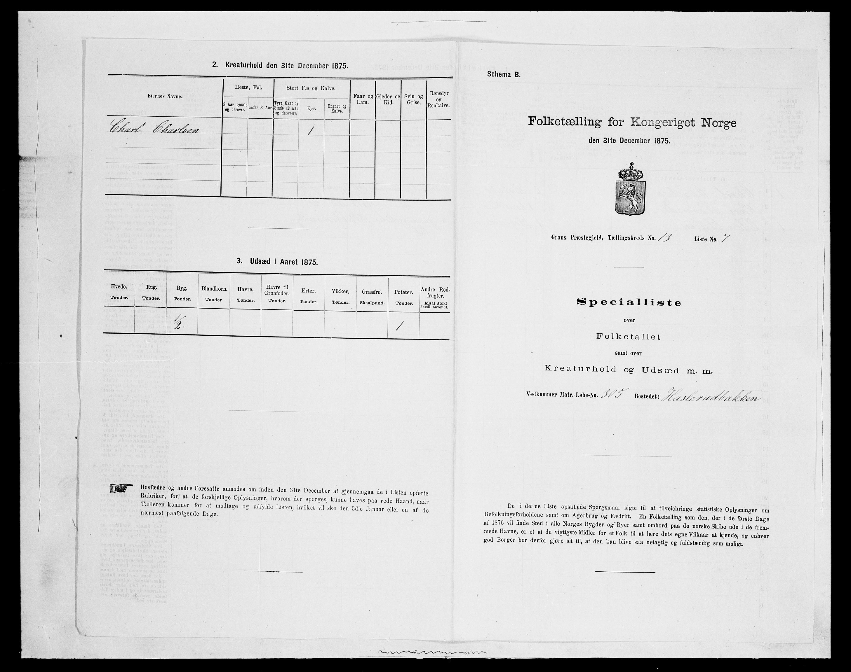 SAH, 1875 census for 0534P Gran, 1875, p. 2384