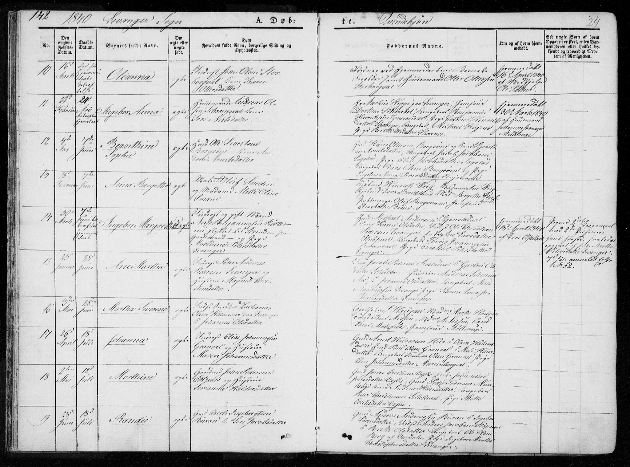 Ministerialprotokoller, klokkerbøker og fødselsregistre - Nord-Trøndelag, AV/SAT-A-1458/720/L0183: Parish register (official) no. 720A01, 1836-1855, p. 29