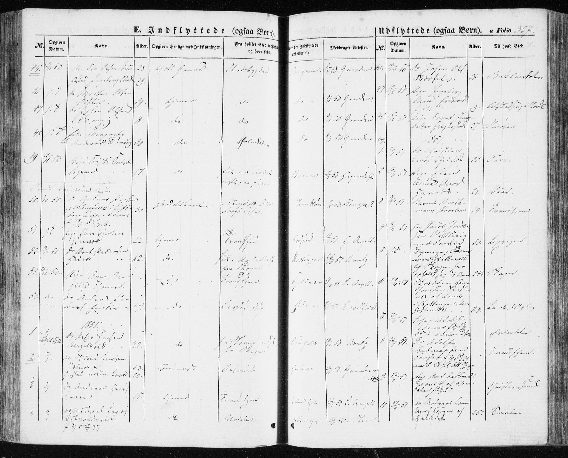 Ministerialprotokoller, klokkerbøker og fødselsregistre - Sør-Trøndelag, SAT/A-1456/634/L0529: Parish register (official) no. 634A05, 1843-1851, p. 357
