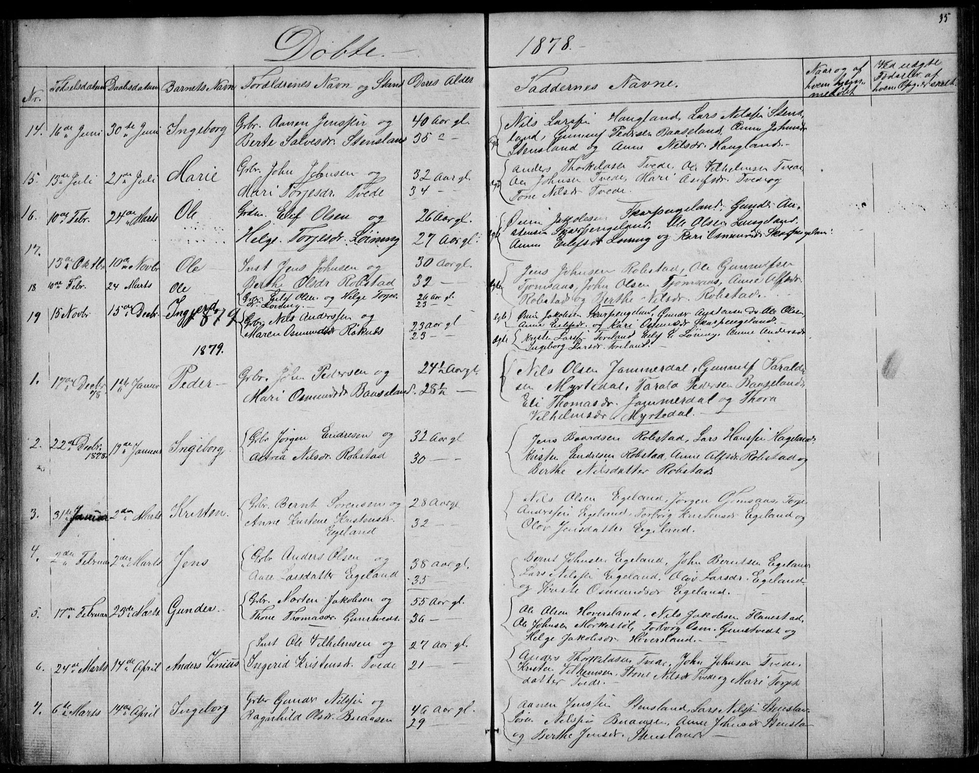 Vennesla sokneprestkontor, SAK/1111-0045/Fb/Fba/L0002: Parish register (copy) no. B 2, 1859-1889, p. 35