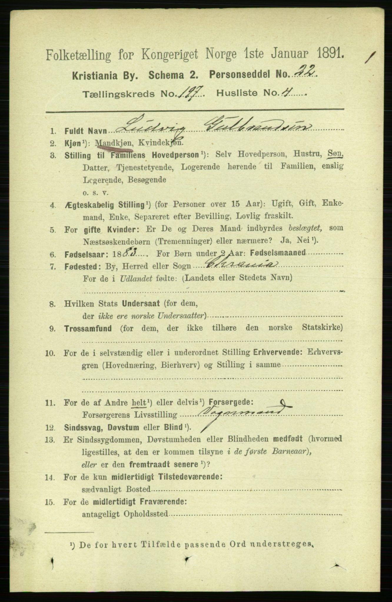RA, 1891 census for 0301 Kristiania, 1891, p. 118889
