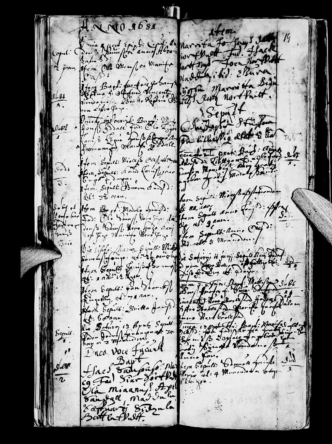 Os sokneprestembete, SAB/A-99929: Parish register (official) no. A 5, 1669-1760, p. 19