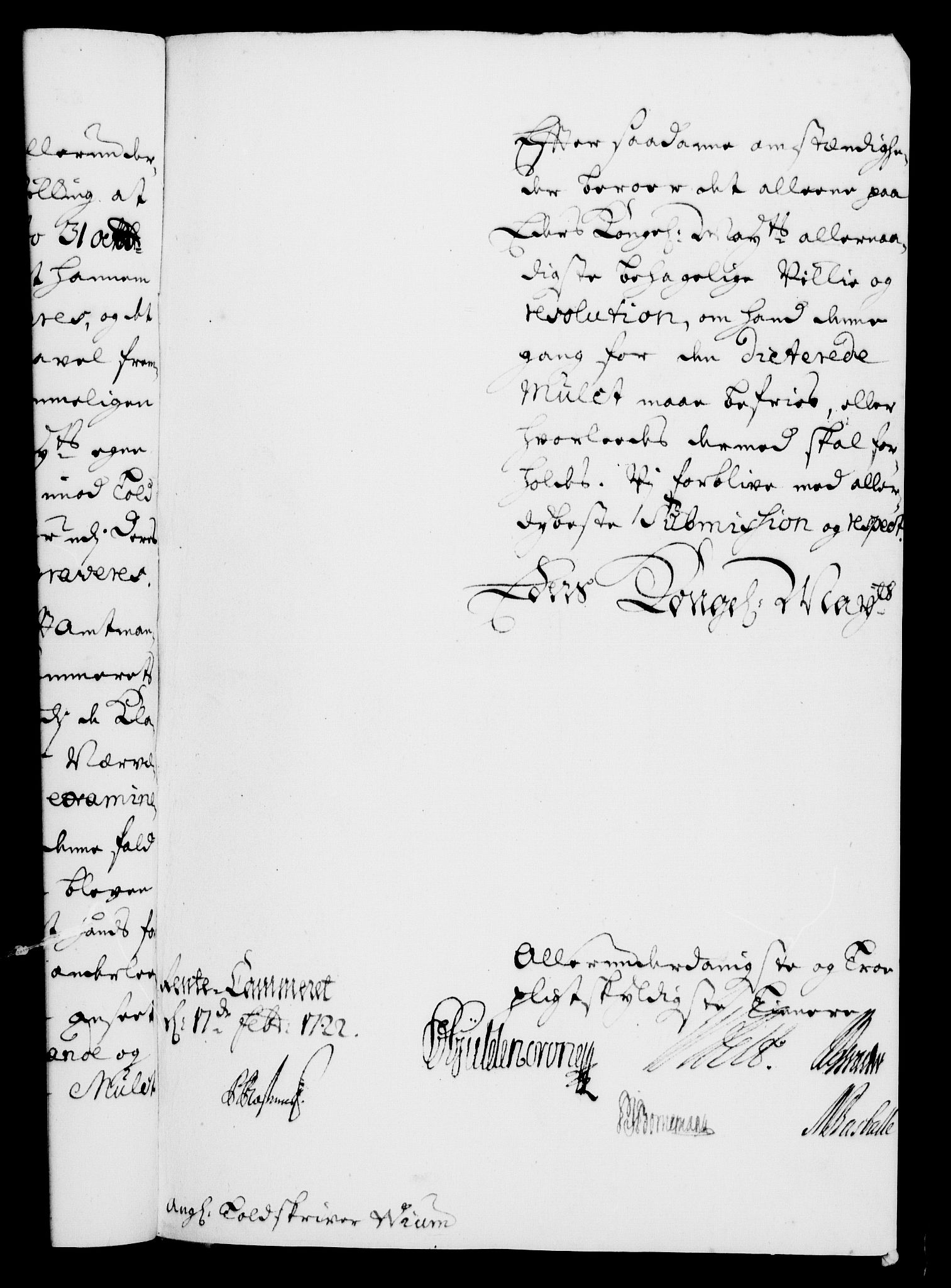 Rentekammeret, Kammerkanselliet, RA/EA-3111/G/Gf/Gfa/L0005: Norsk relasjons- og resolusjonsprotokoll (merket RK 52.5), 1722, p. 125
