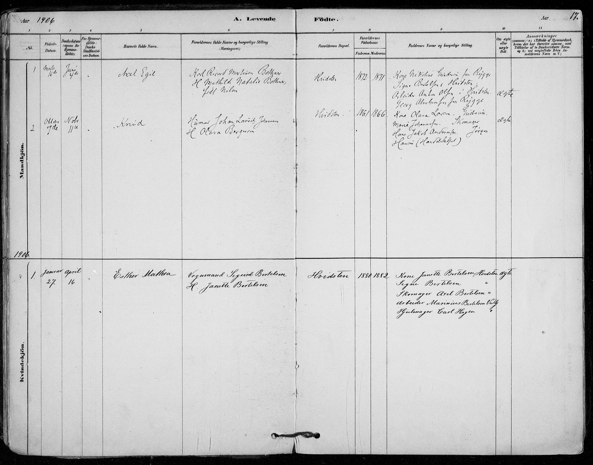 Vestby prestekontor Kirkebøker, SAO/A-10893/F/Fd/L0001: Parish register (official) no. IV 1, 1878-1945, p. 17