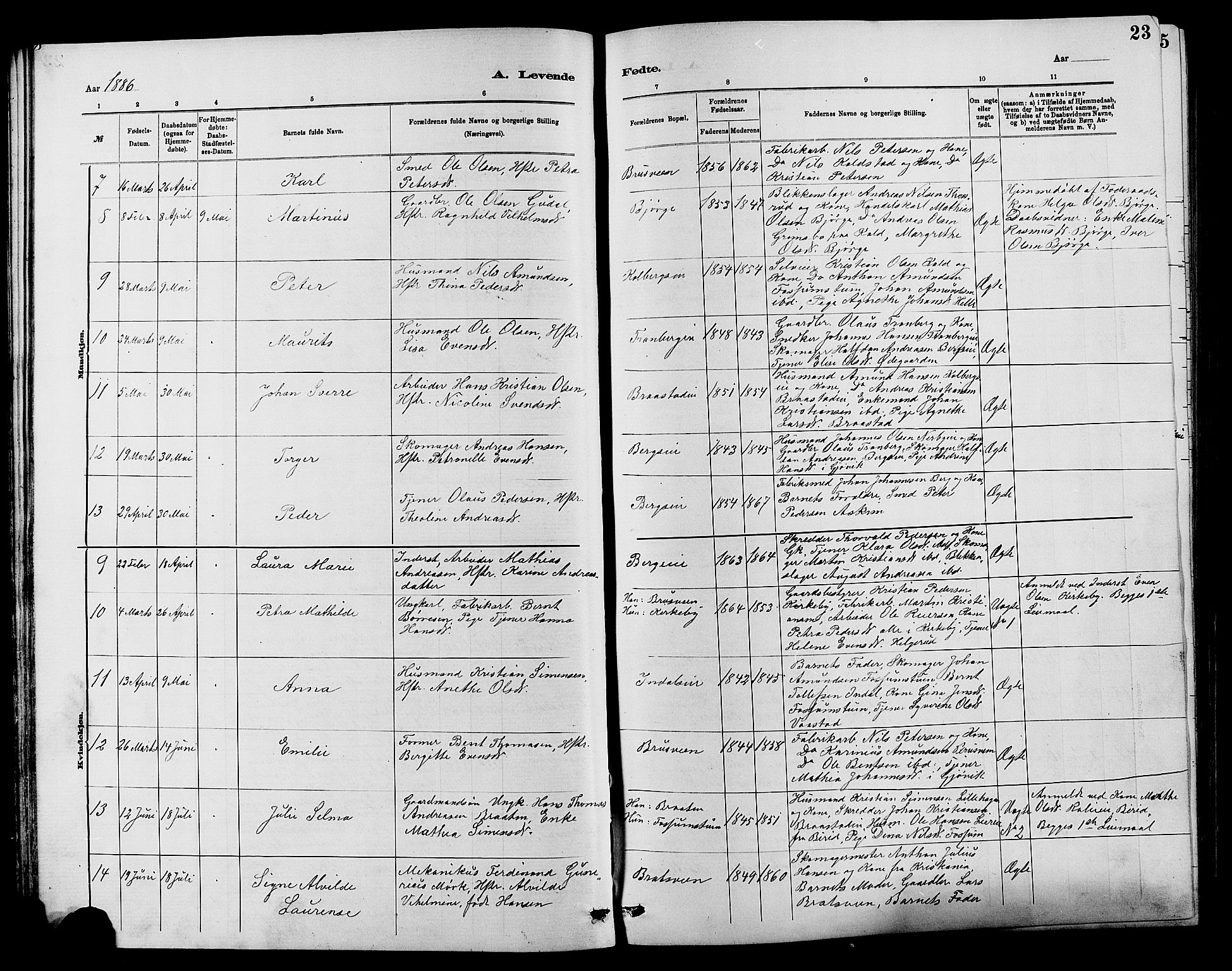 Vardal prestekontor, AV/SAH-PREST-100/H/Ha/Hab/L0007: Parish register (copy) no. 7 /1, 1881-1895, p. 23