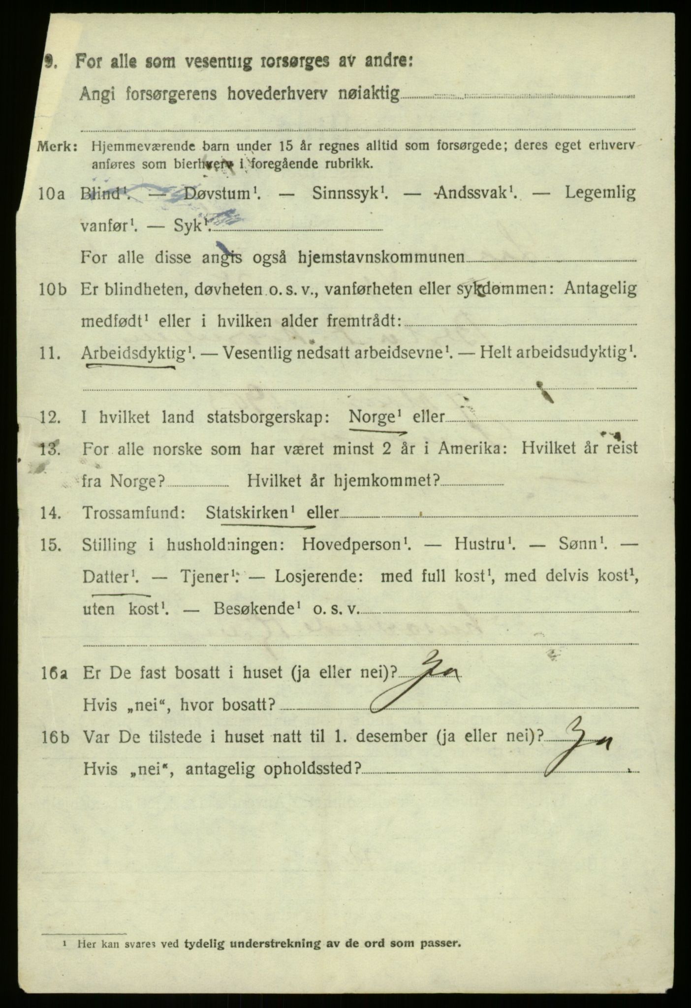 SAB, 1920 census for Lindås, 1920, p. 4030