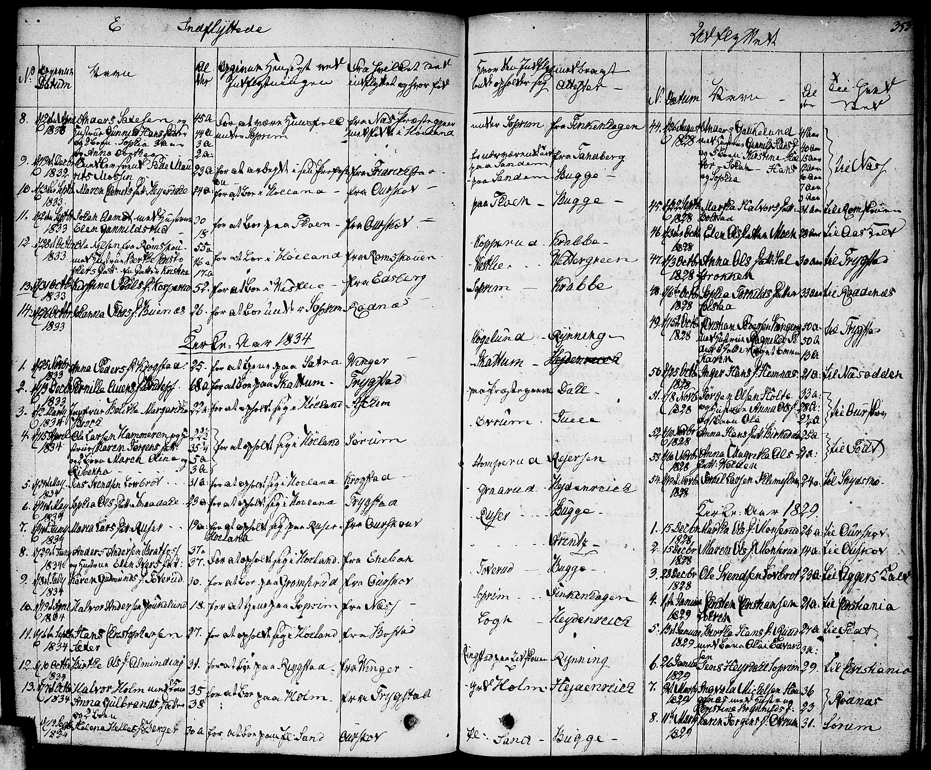 Høland prestekontor Kirkebøker, SAO/A-10346a/F/Fa/L0008: Parish register (official) no. I 8, 1827-1845, p. 353