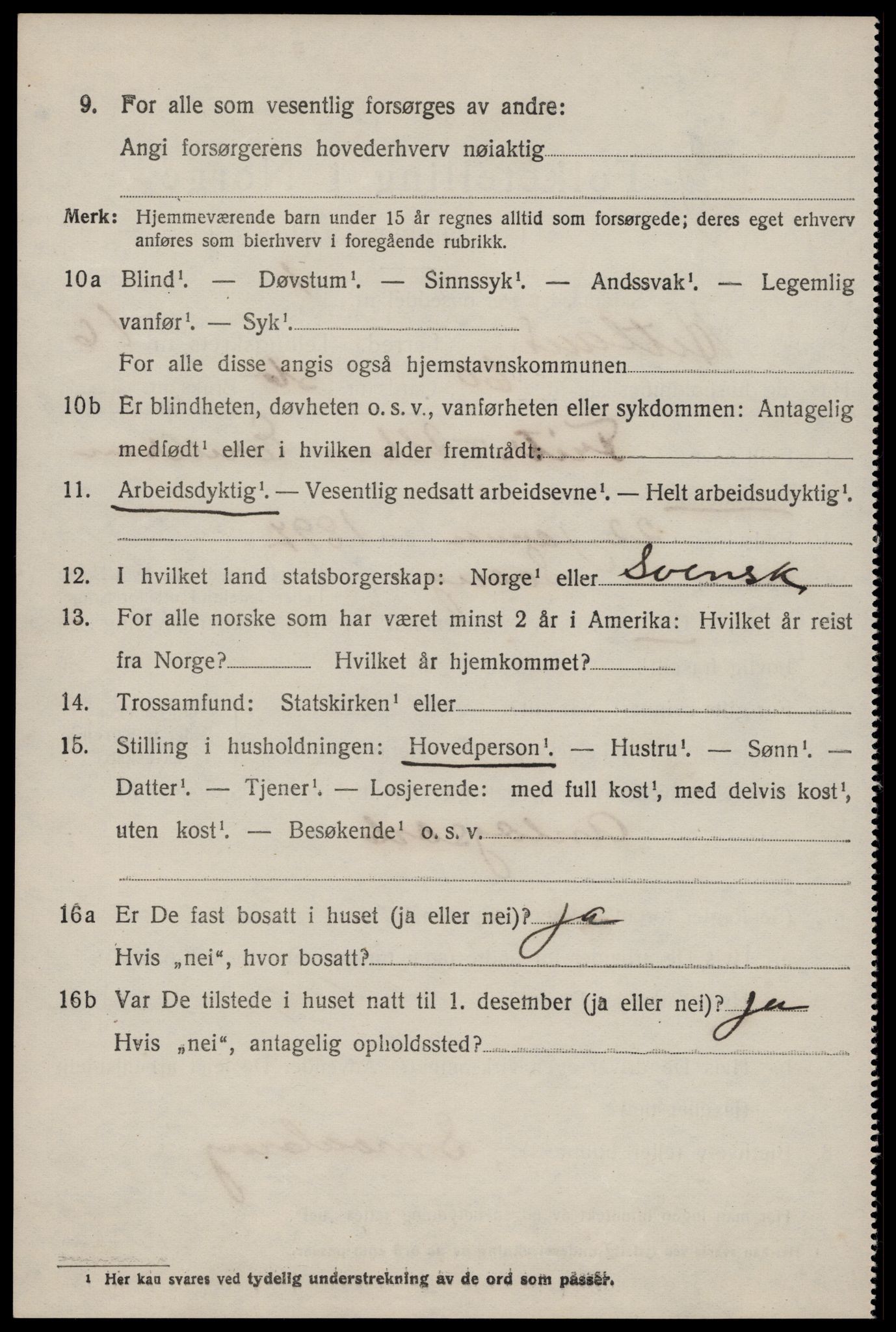 SAST, 1920 census for Hetland, 1920, p. 23548