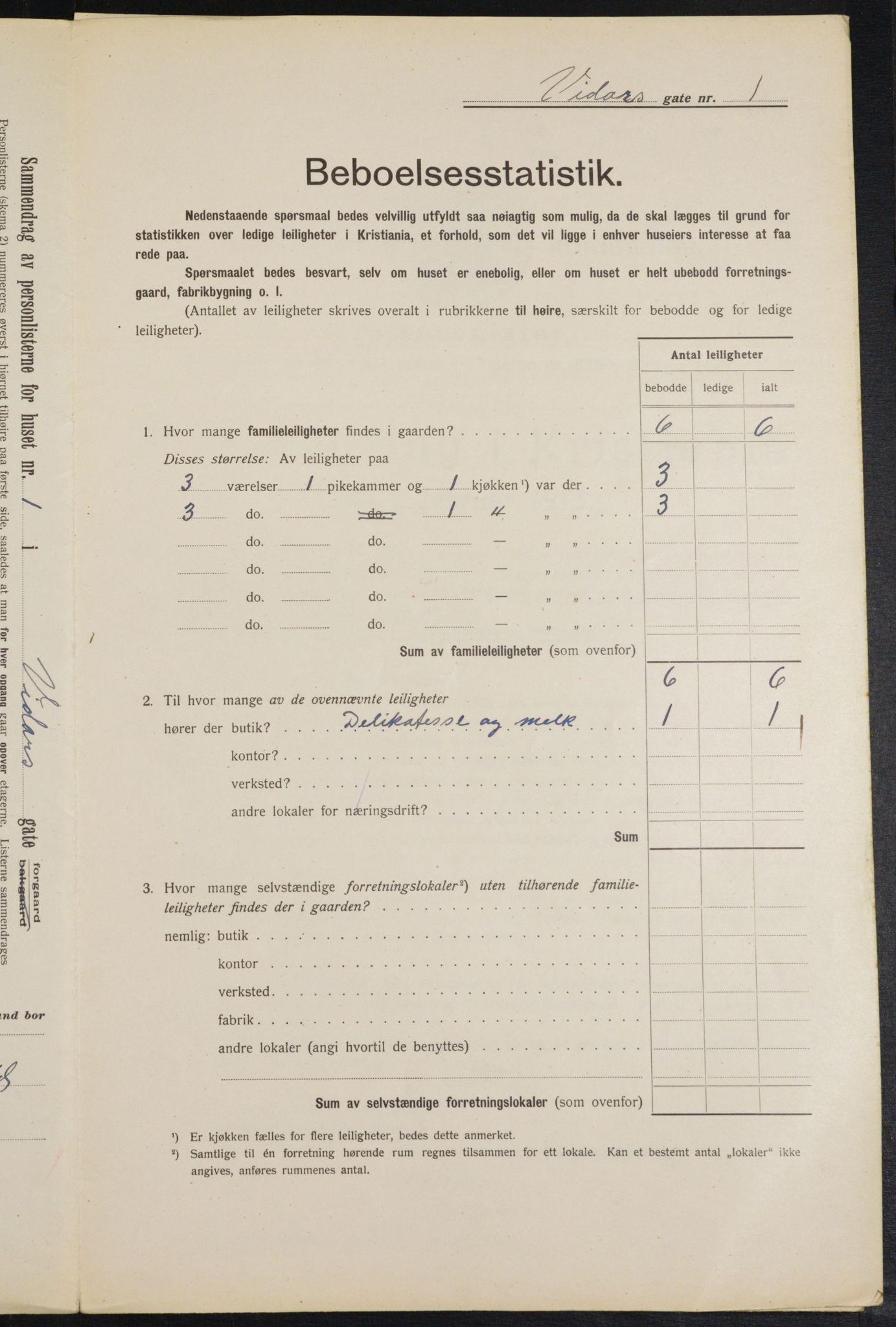 OBA, Municipal Census 1913 for Kristiania, 1913, p. 123441