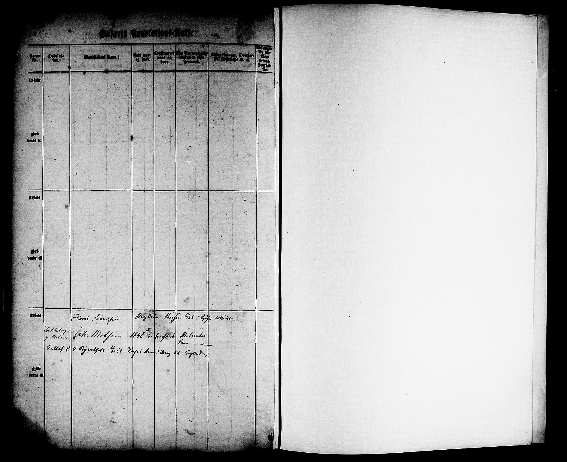 Langesund innrulleringskontor, SAKO/A-831/F/Fb/L0001: Annotasjonsrulle, 1860-1868, p. 178