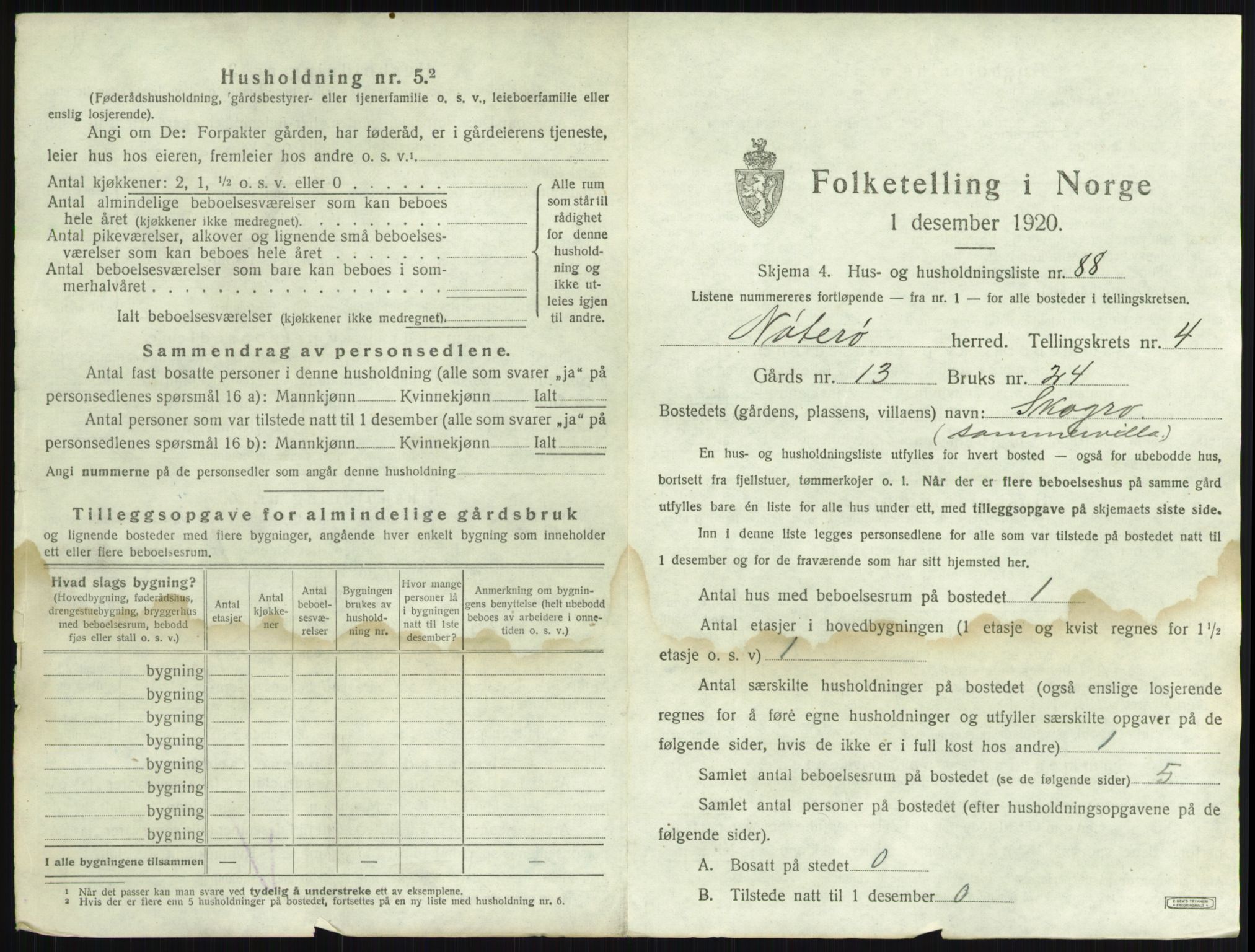 SAKO, 1920 census for Nøtterøy, 1920, p. 869