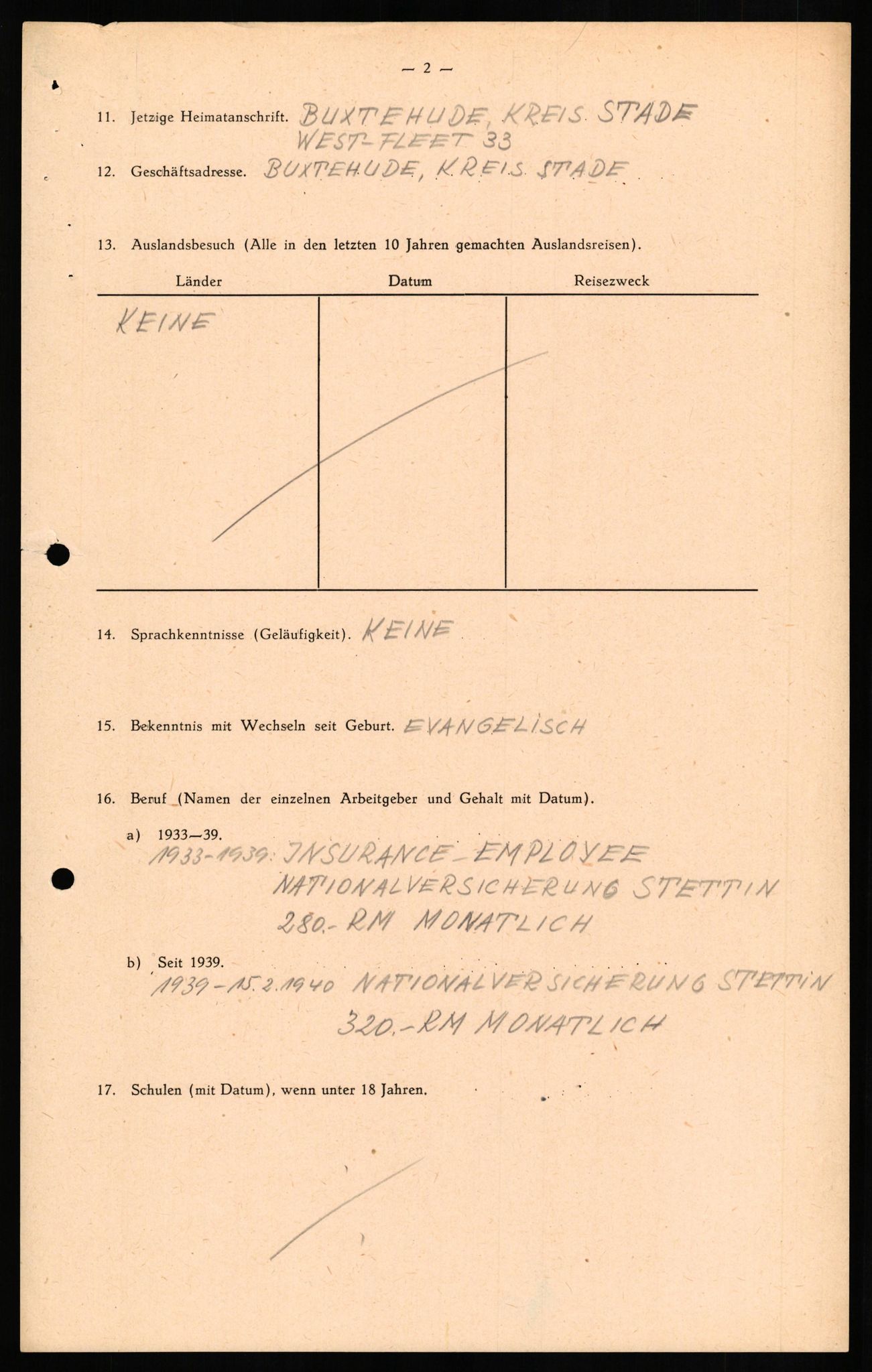 Forsvaret, Forsvarets overkommando II, AV/RA-RAFA-3915/D/Db/L0018: CI Questionaires. Tyske okkupasjonsstyrker i Norge. Tyskere., 1945-1946, p. 423