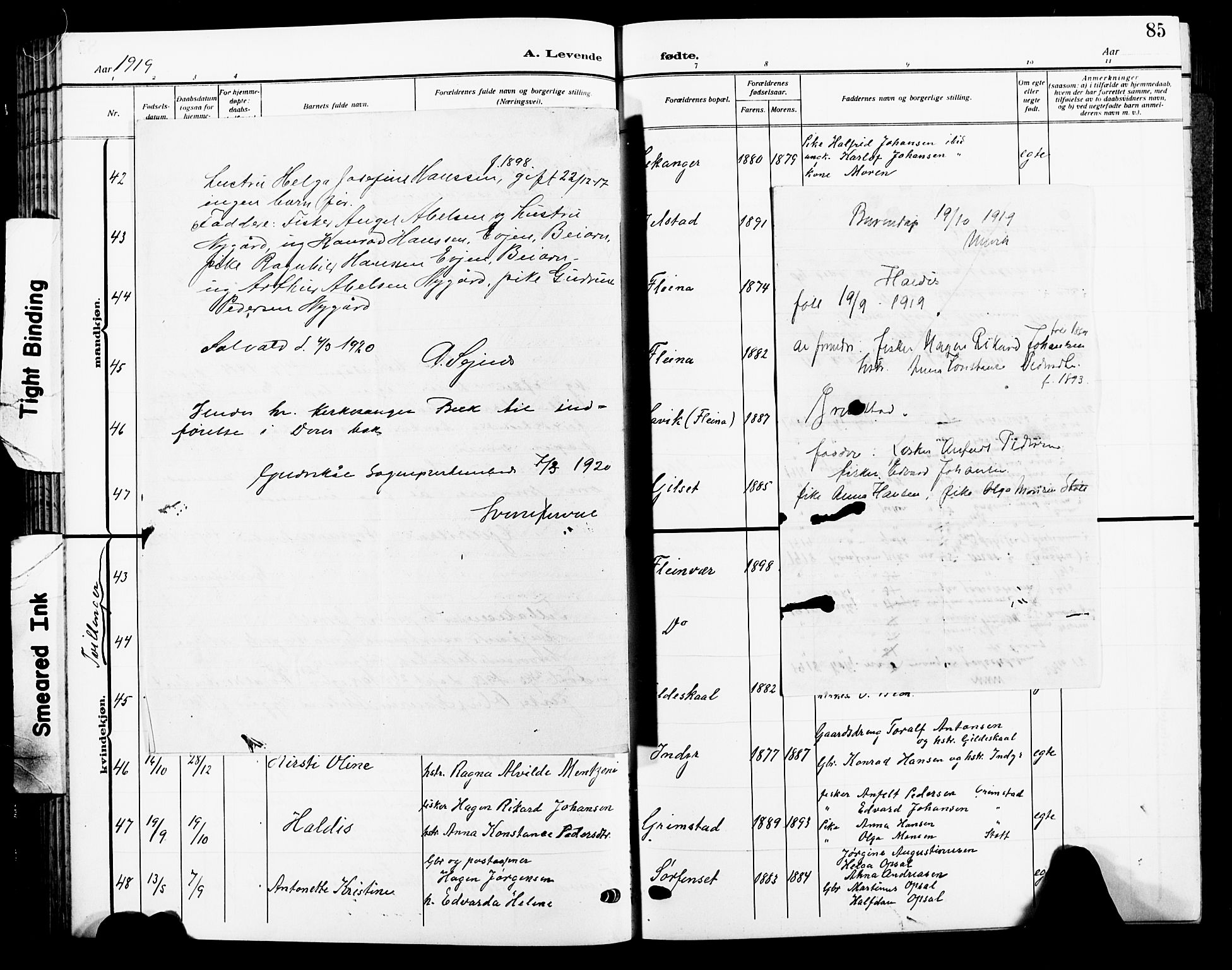 Ministerialprotokoller, klokkerbøker og fødselsregistre - Nordland, AV/SAT-A-1459/805/L0110: Parish register (copy) no. 805C06, 1909-1924