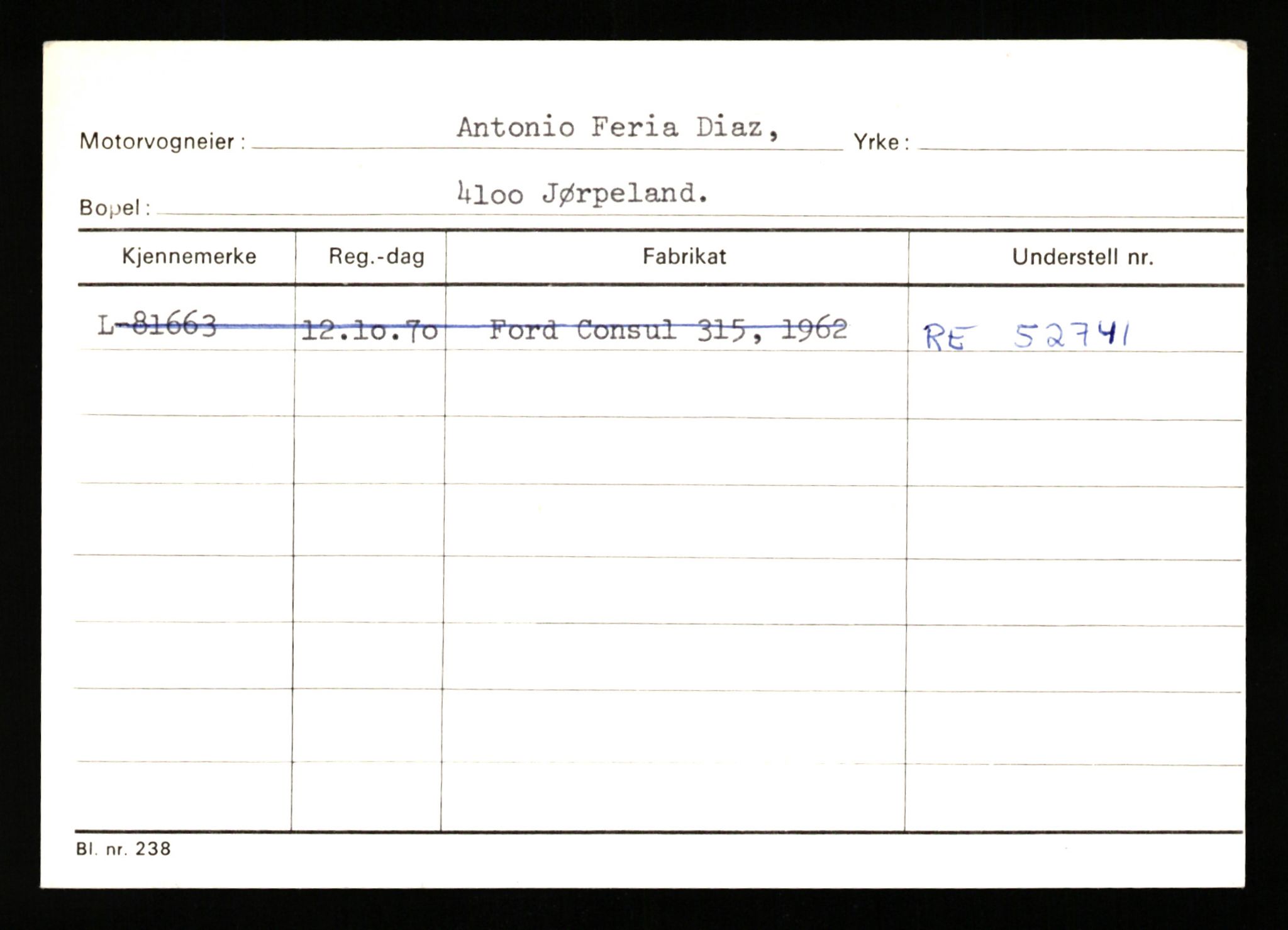 Stavanger trafikkstasjon, SAST/A-101942/0/H/L0006: Dalva - Egersund, 1930-1971, p. 421