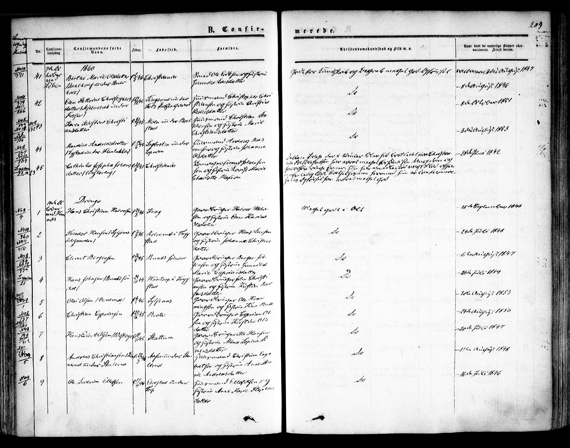 Høland prestekontor Kirkebøker, AV/SAO-A-10346a/F/Fa/L0010: Parish register (official) no. I 10, 1854-1861, p. 209