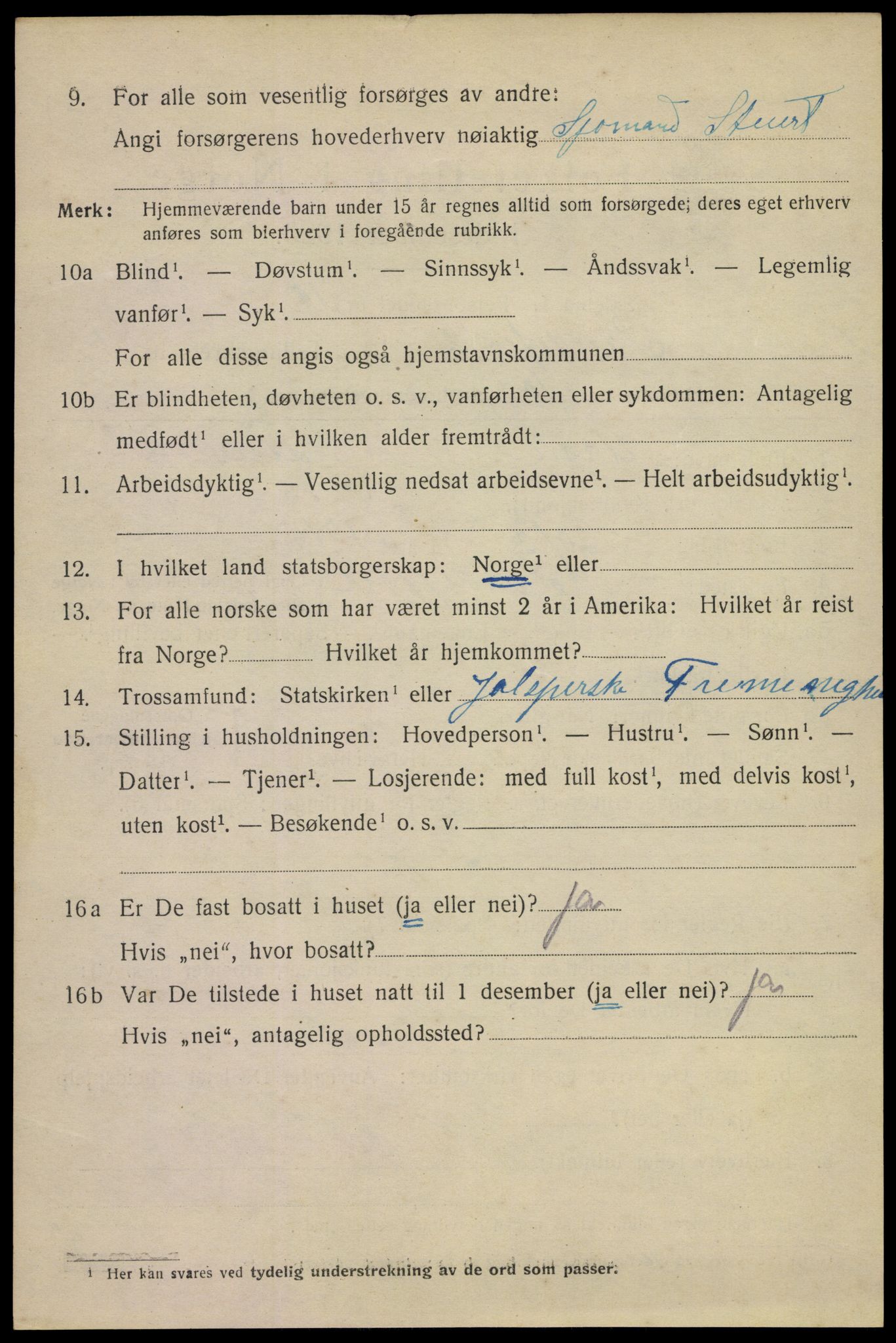 SAKO, 1920 census for Sandefjord, 1920, p. 4303