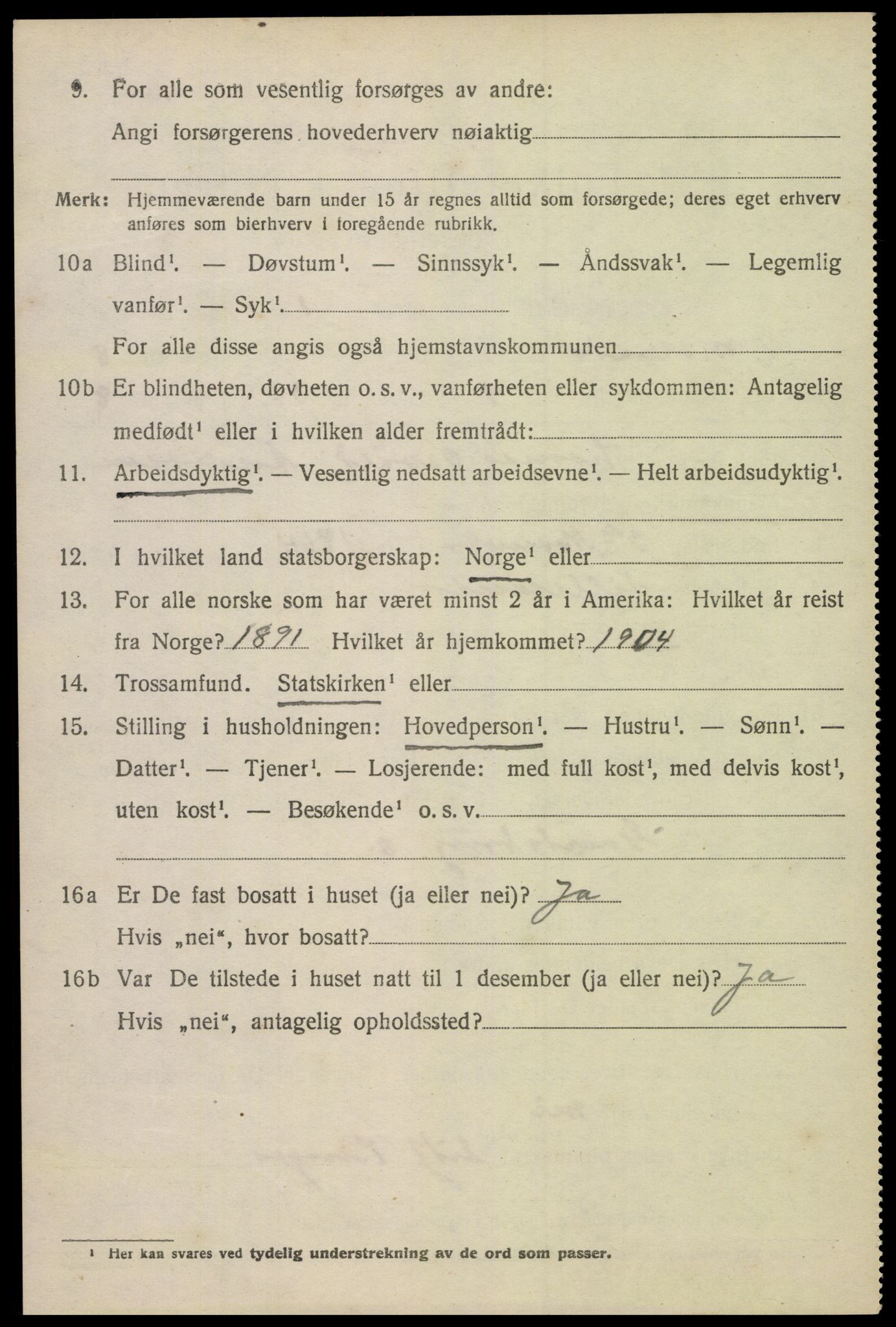 SAK, 1920 census for Vestre Moland, 1920, p. 5236