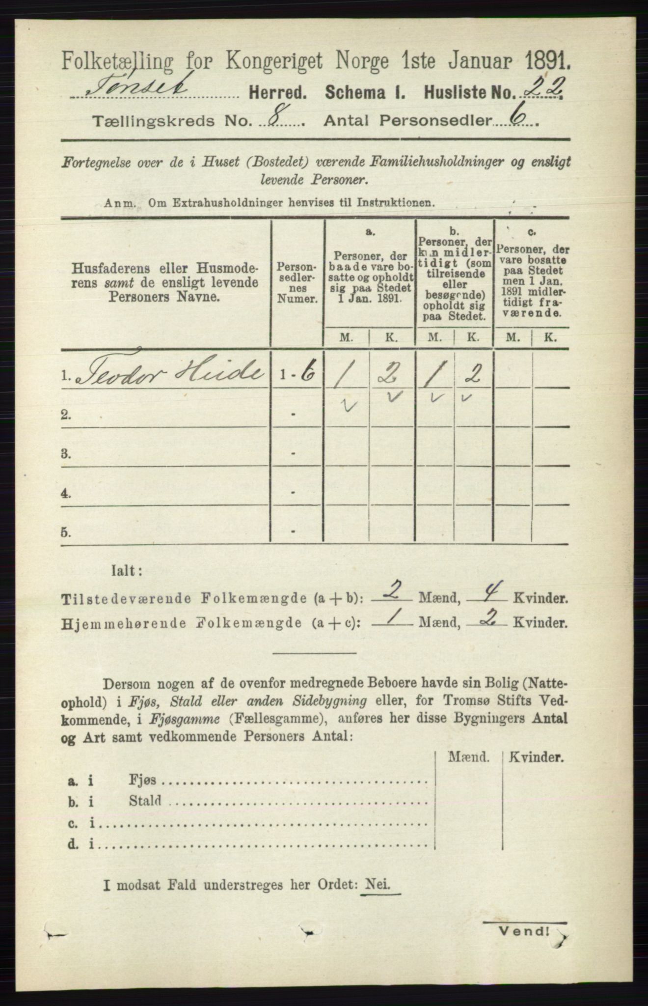 RA, 1891 census for 0437 Tynset, 1891, p. 2057