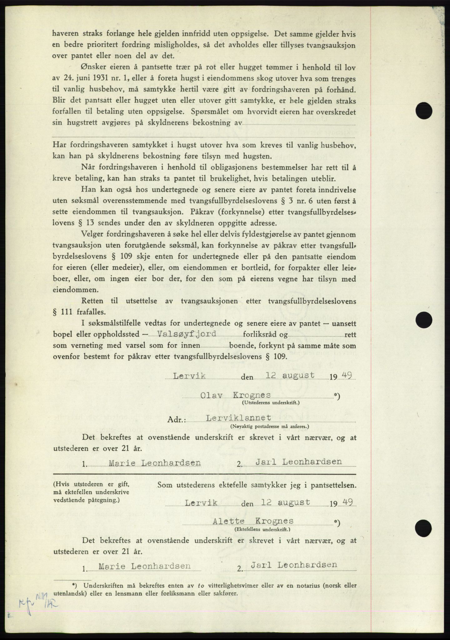 Nordmøre sorenskriveri, AV/SAT-A-4132/1/2/2Ca: Mortgage book no. B102, 1949-1949, Diary no: : 2513/1949