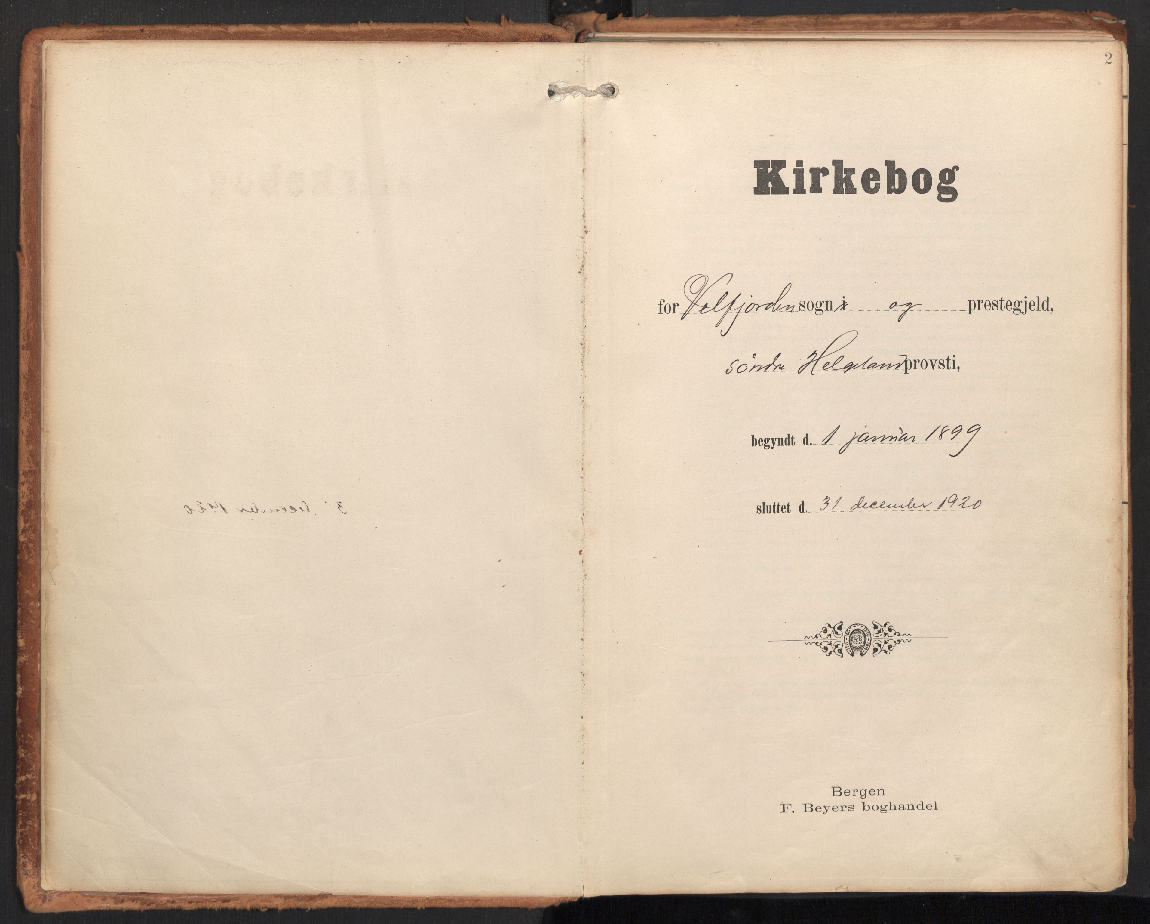 Ministerialprotokoller, klokkerbøker og fødselsregistre - Nordland, SAT/A-1459/814/L0227: Parish register (official) no. 814A08, 1899-1920, p. 2
