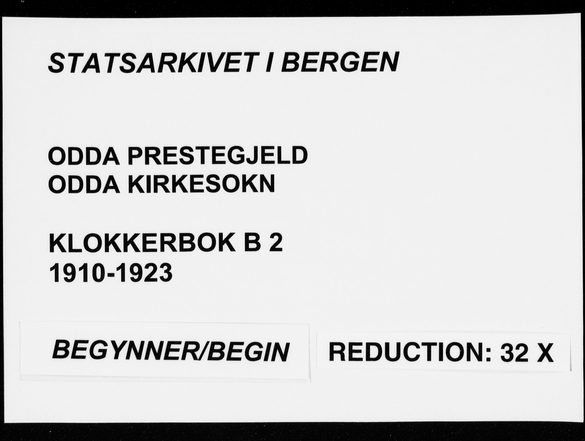 Odda Sokneprestembete, SAB/A-77201/H/Hab: Parish register (copy) no. B  2, 1910-1923