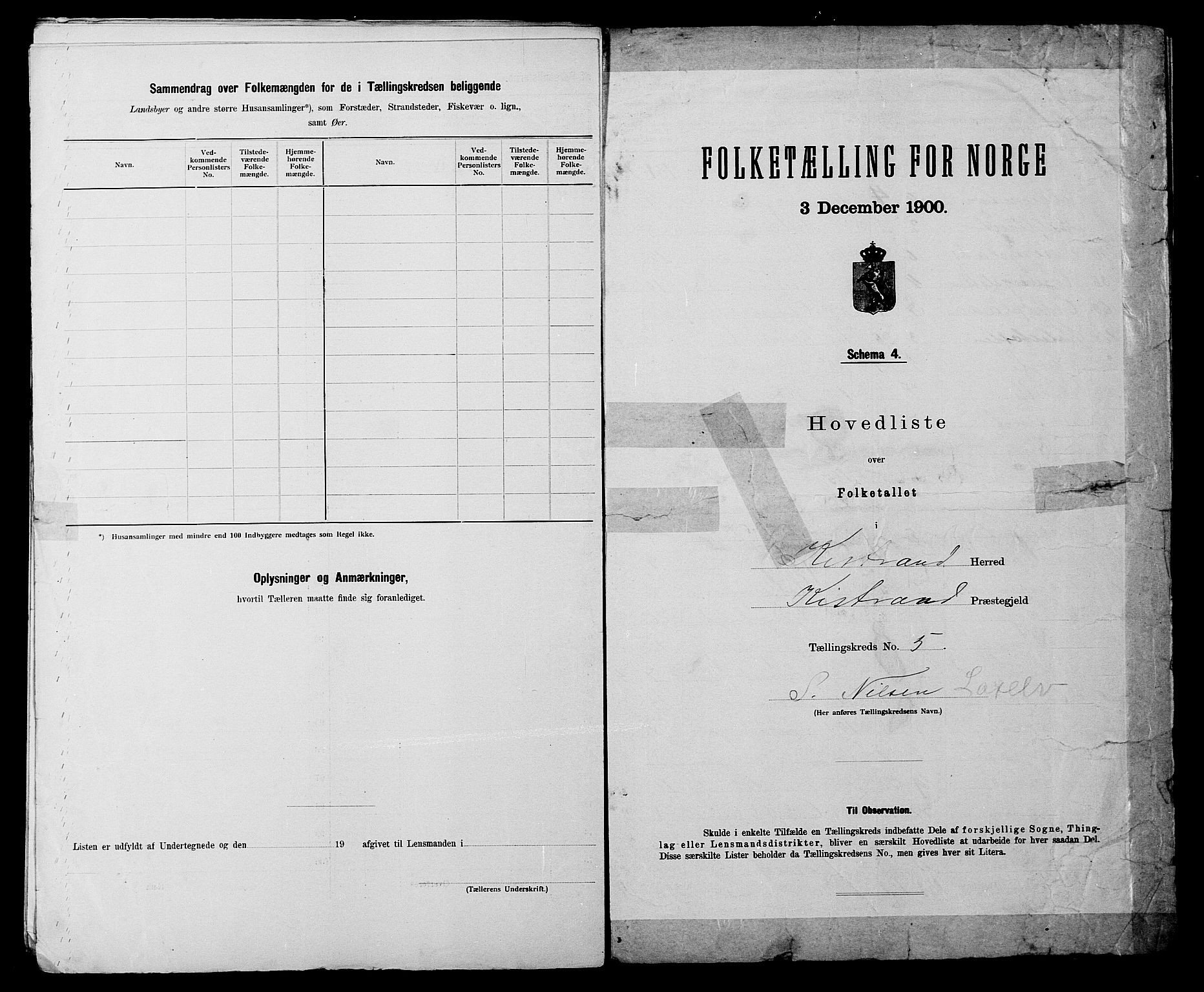 SATØ, 1900 census for Kistrand, 1900, p. 12