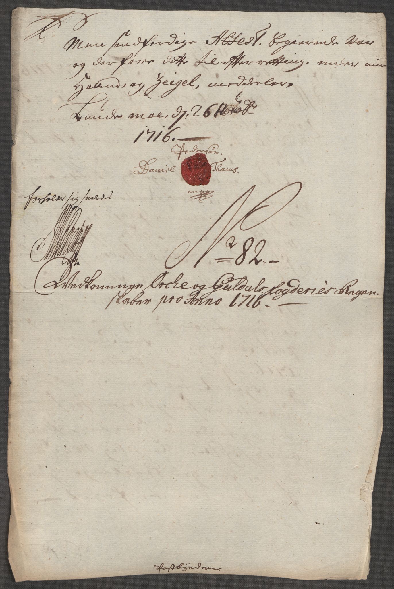 Rentekammeret inntil 1814, Reviderte regnskaper, Fogderegnskap, RA/EA-4092/R60/L3968: Fogderegnskap Orkdal og Gauldal, 1716, p. 205