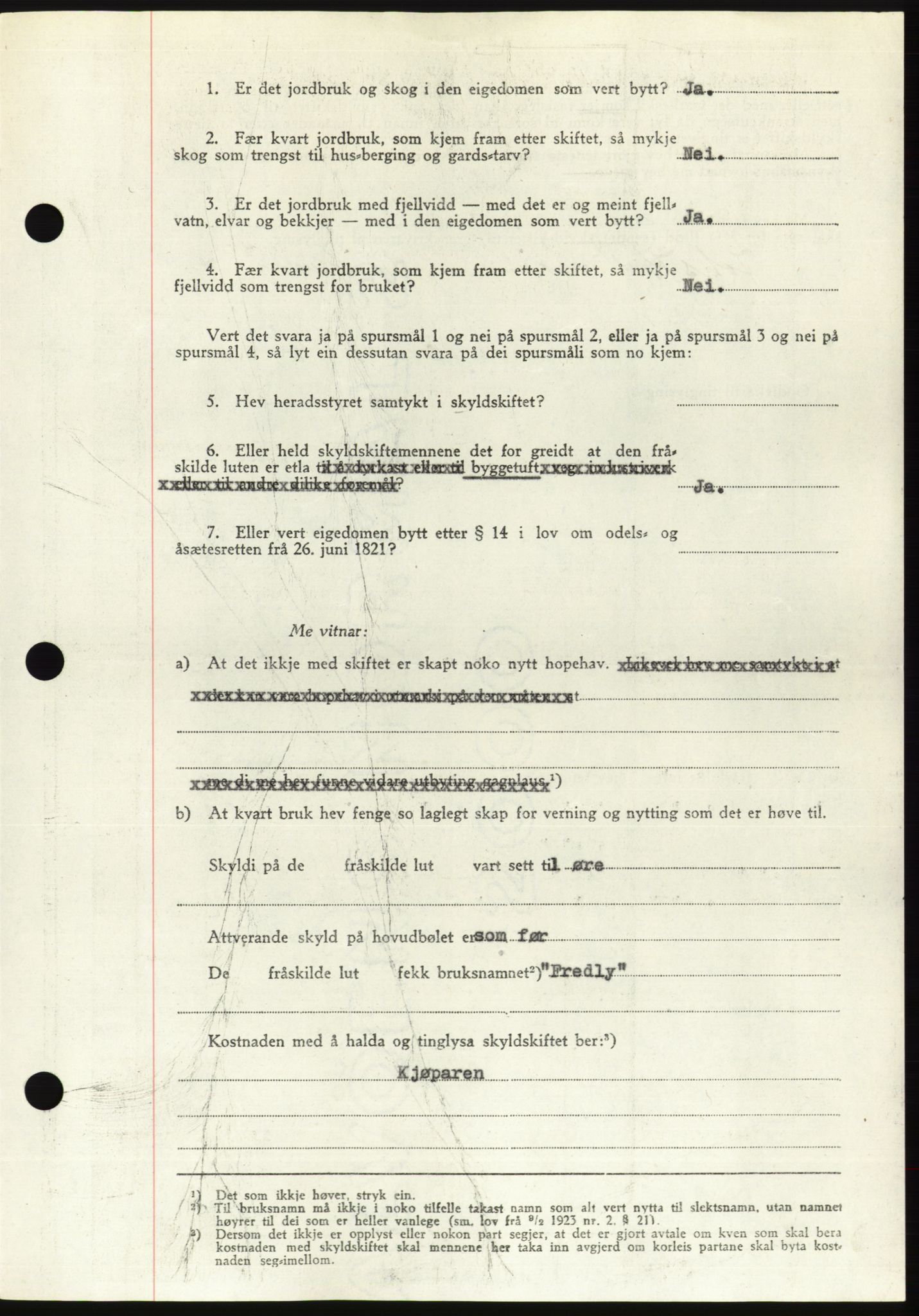 Søre Sunnmøre sorenskriveri, AV/SAT-A-4122/1/2/2C/L0081: Mortgage book no. 7A, 1947-1948, Diary no: : 1704/1947