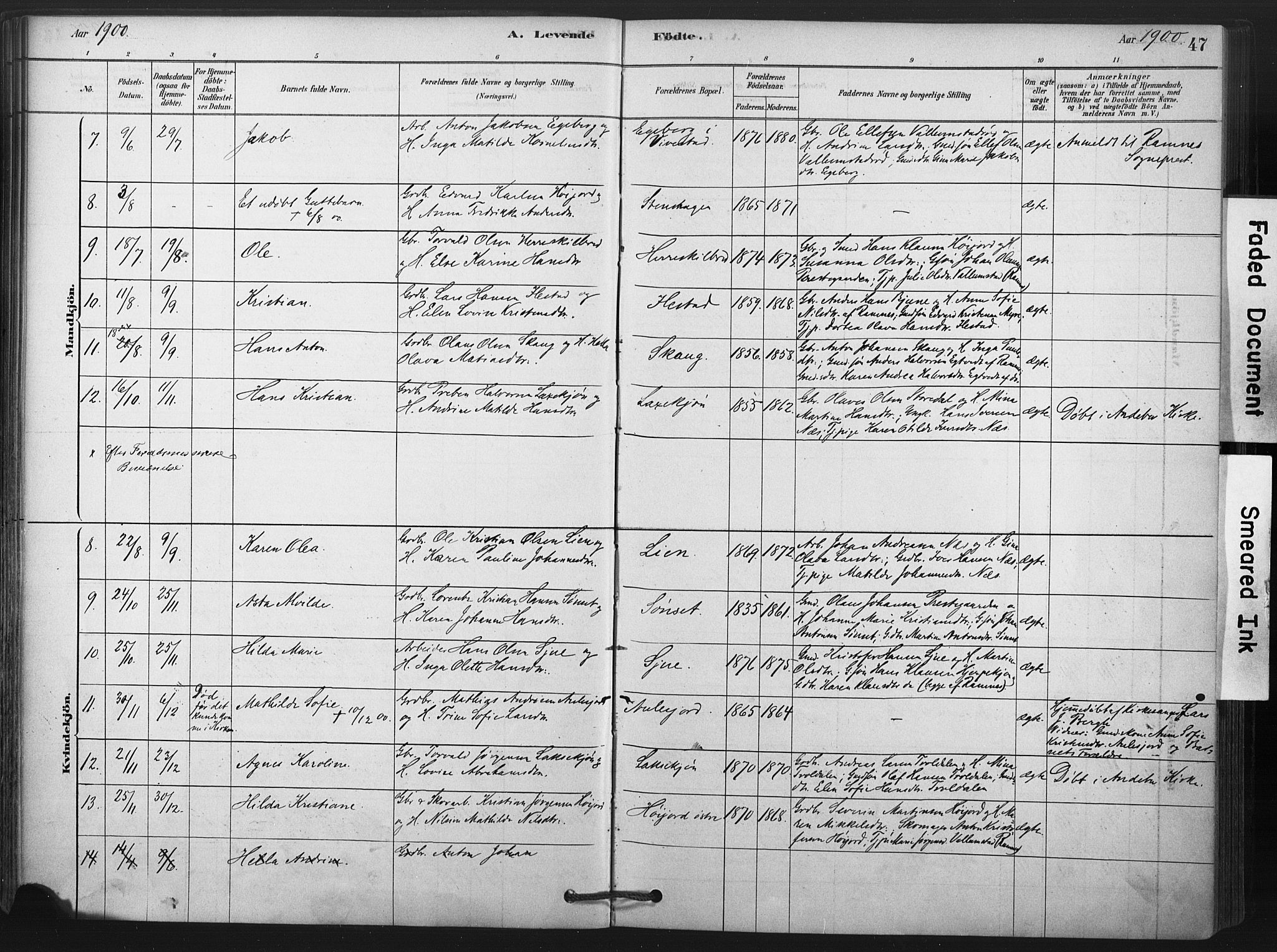 Andebu kirkebøker, AV/SAKO-A-336/F/Fa/L0009: Parish register (official) no. 9, 1878-1909, p. 47