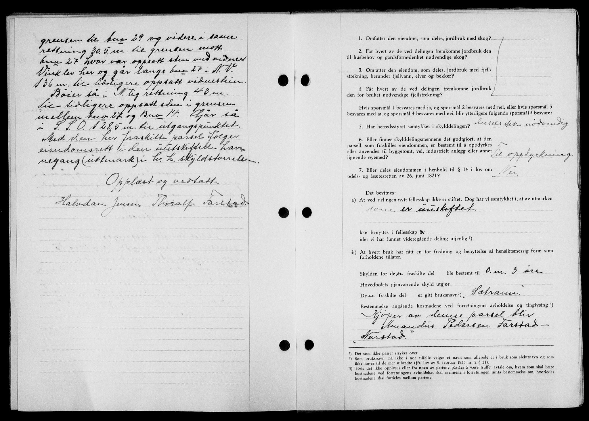 Lofoten sorenskriveri, SAT/A-0017/1/2/2C/L0014a: Mortgage book no. 14a, 1946-1946, Diary no: : 1453/1946