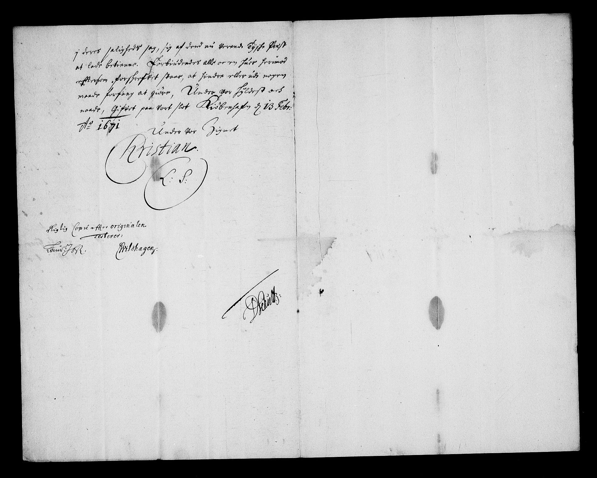 Stattholderembetet 1572-1771, RA/EA-2870/Af/L0001: Avskrifter av vedlegg til originale supplikker, nummerert i samsvar med supplikkbøkene, 1683-1687, p. 208