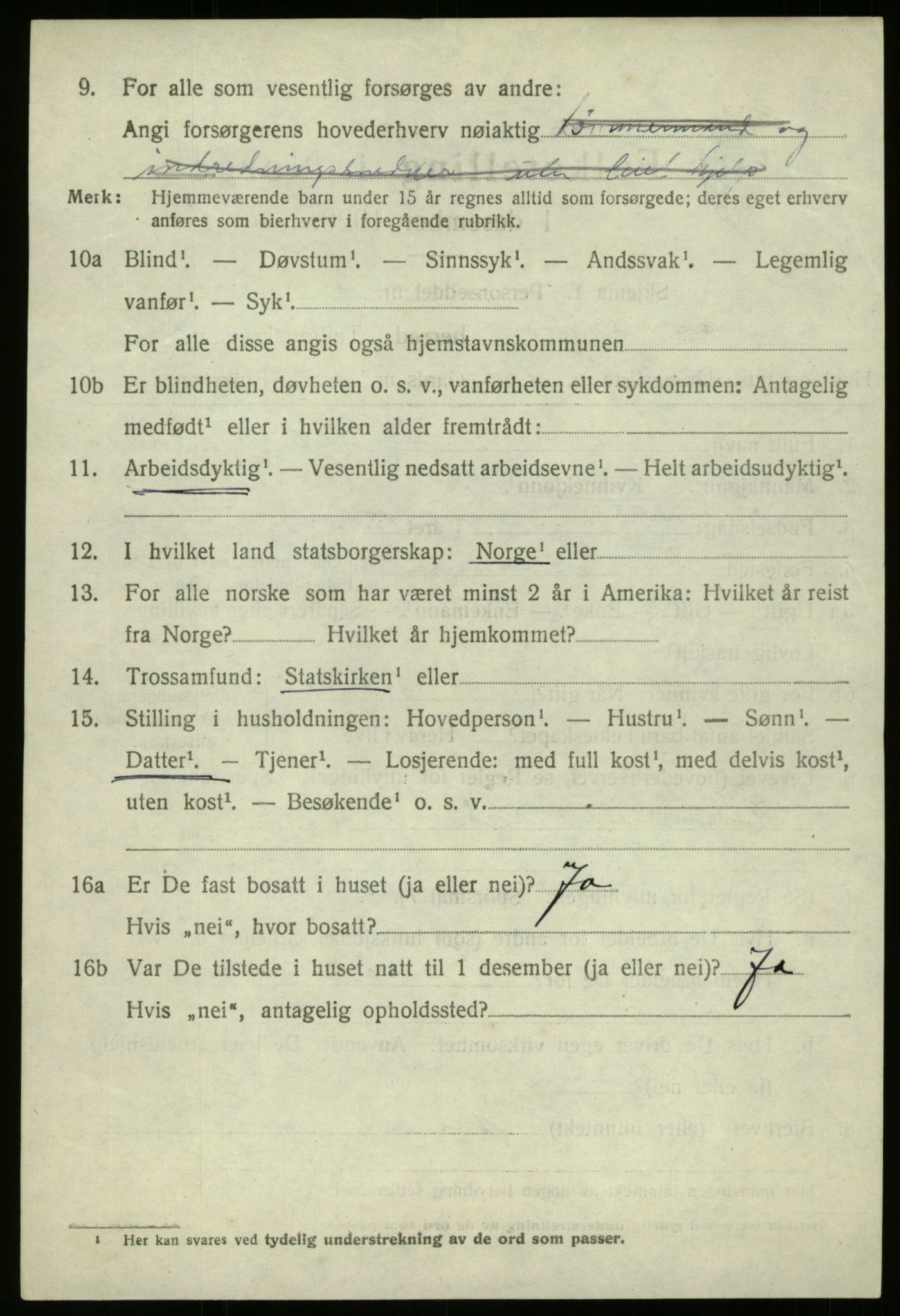 SAB, 1920 census for Bremanger, 1920, p. 6747