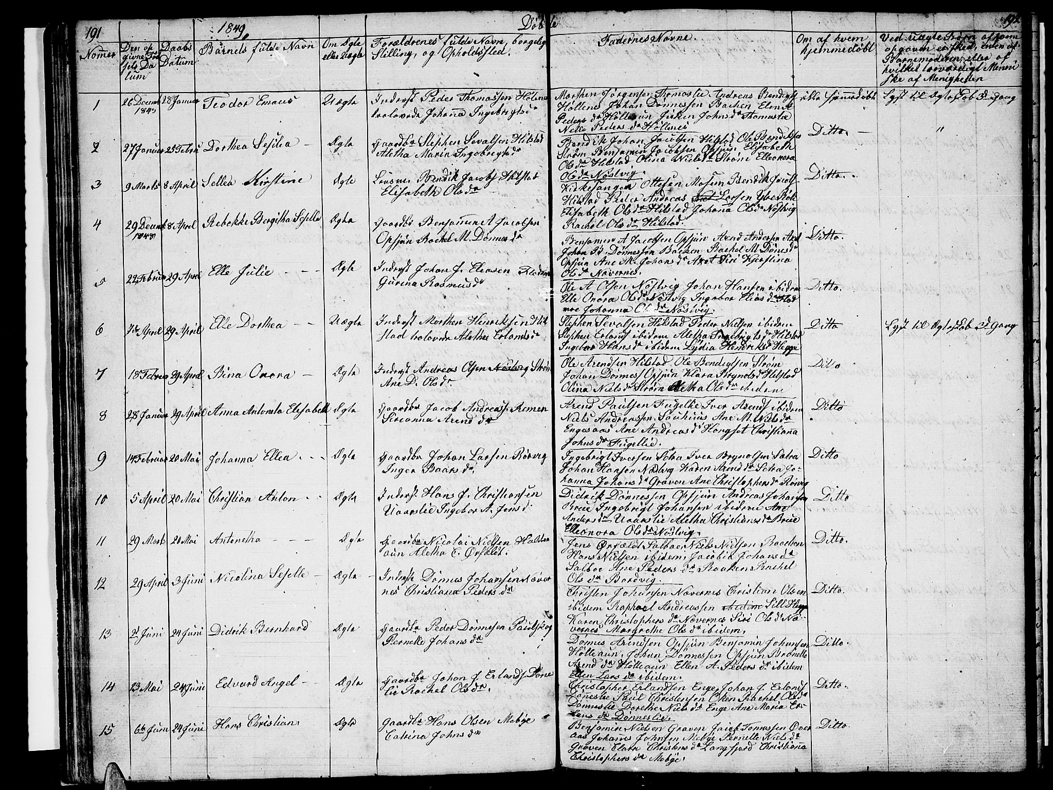 Ministerialprotokoller, klokkerbøker og fødselsregistre - Nordland, SAT/A-1459/814/L0228: Parish register (copy) no. 814C01, 1838-1858, p. 191-192