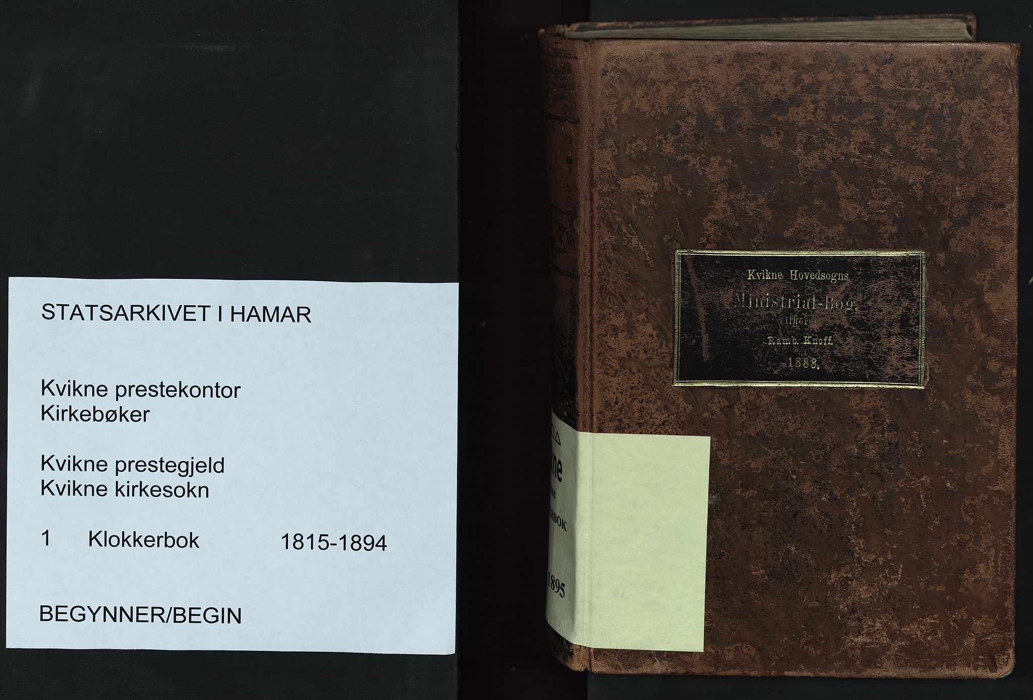 Kvikne prestekontor, SAH/PREST-064/H/Ha/Hab/L0001: Parish register (copy) no. 1, 1815-1895