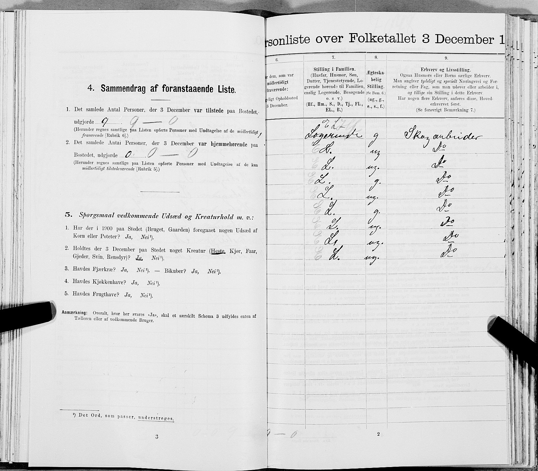 SAT, 1900 census for Lierne, 1900, p. 615