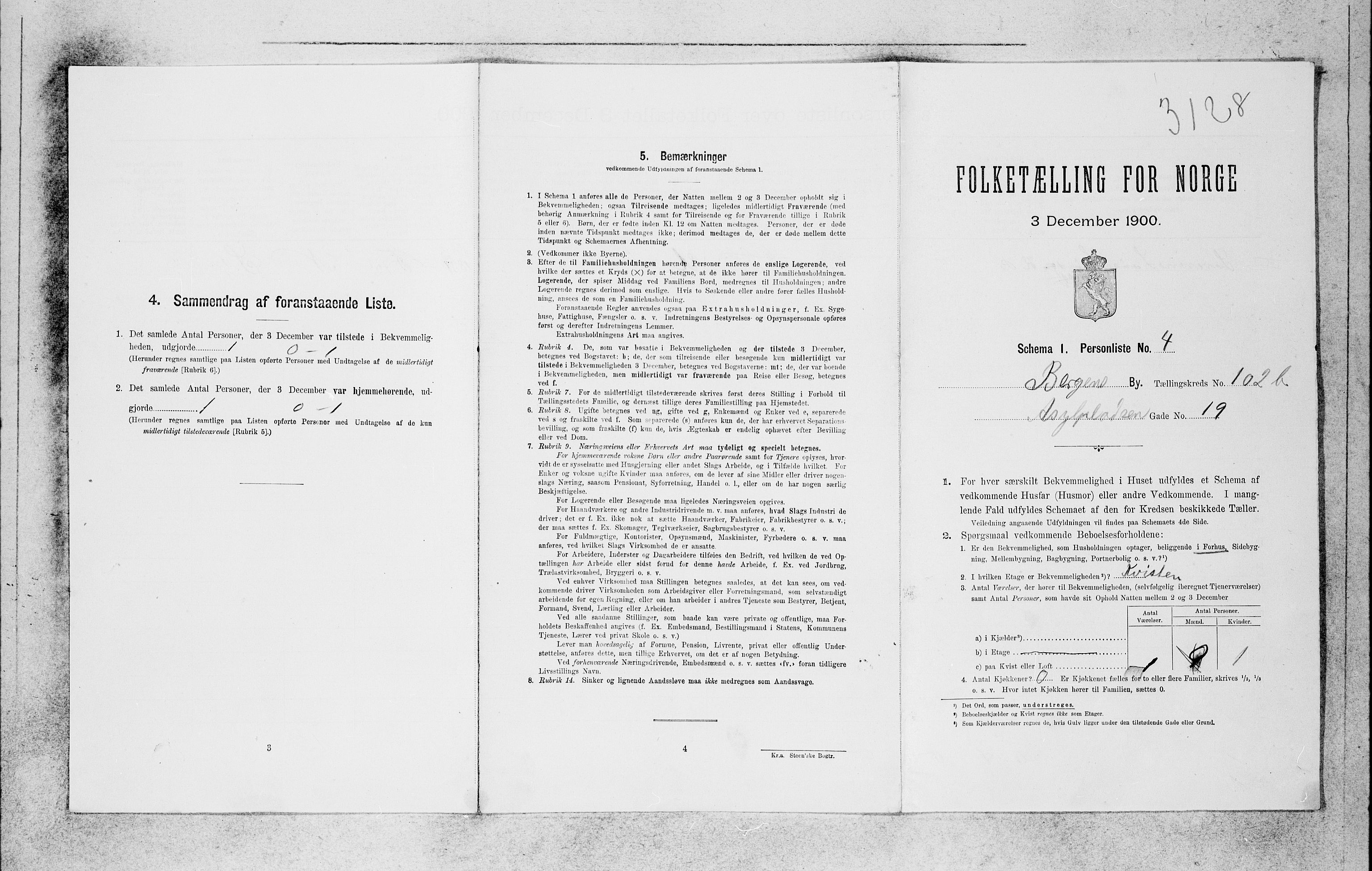 SAB, 1900 census for Bergen, 1900, p. 21495