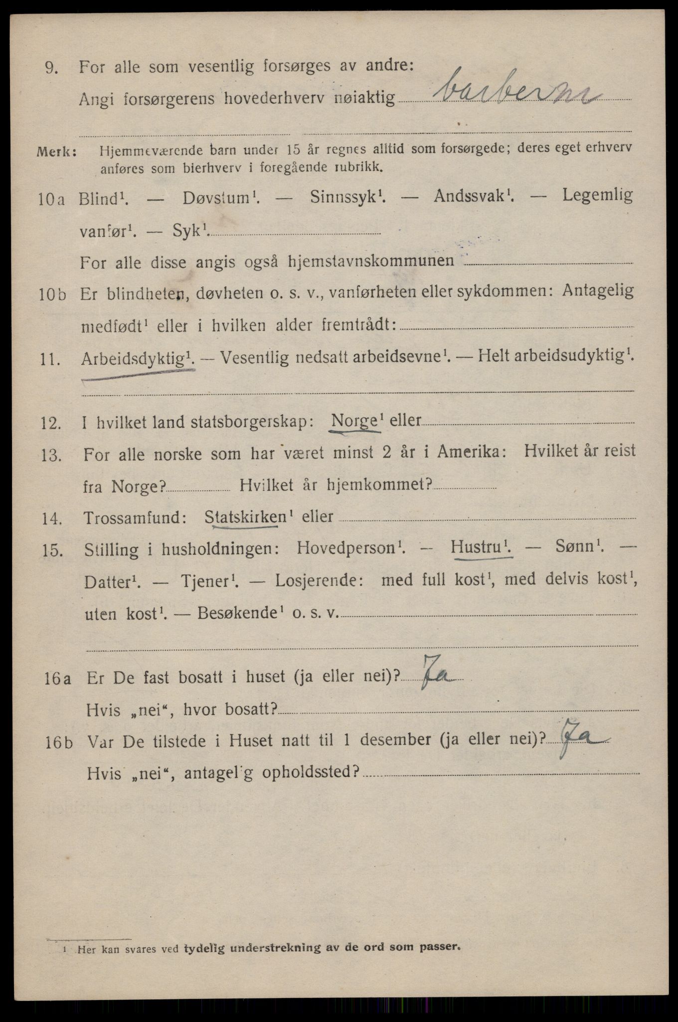 SAT, 1920 census for Trondheim, 1920, p. 112729