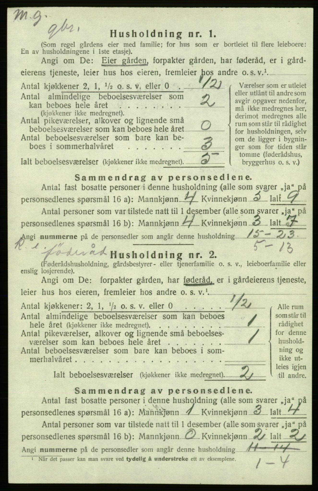 SAB, 1920 census for Kvinnherad, 1920, p. 949