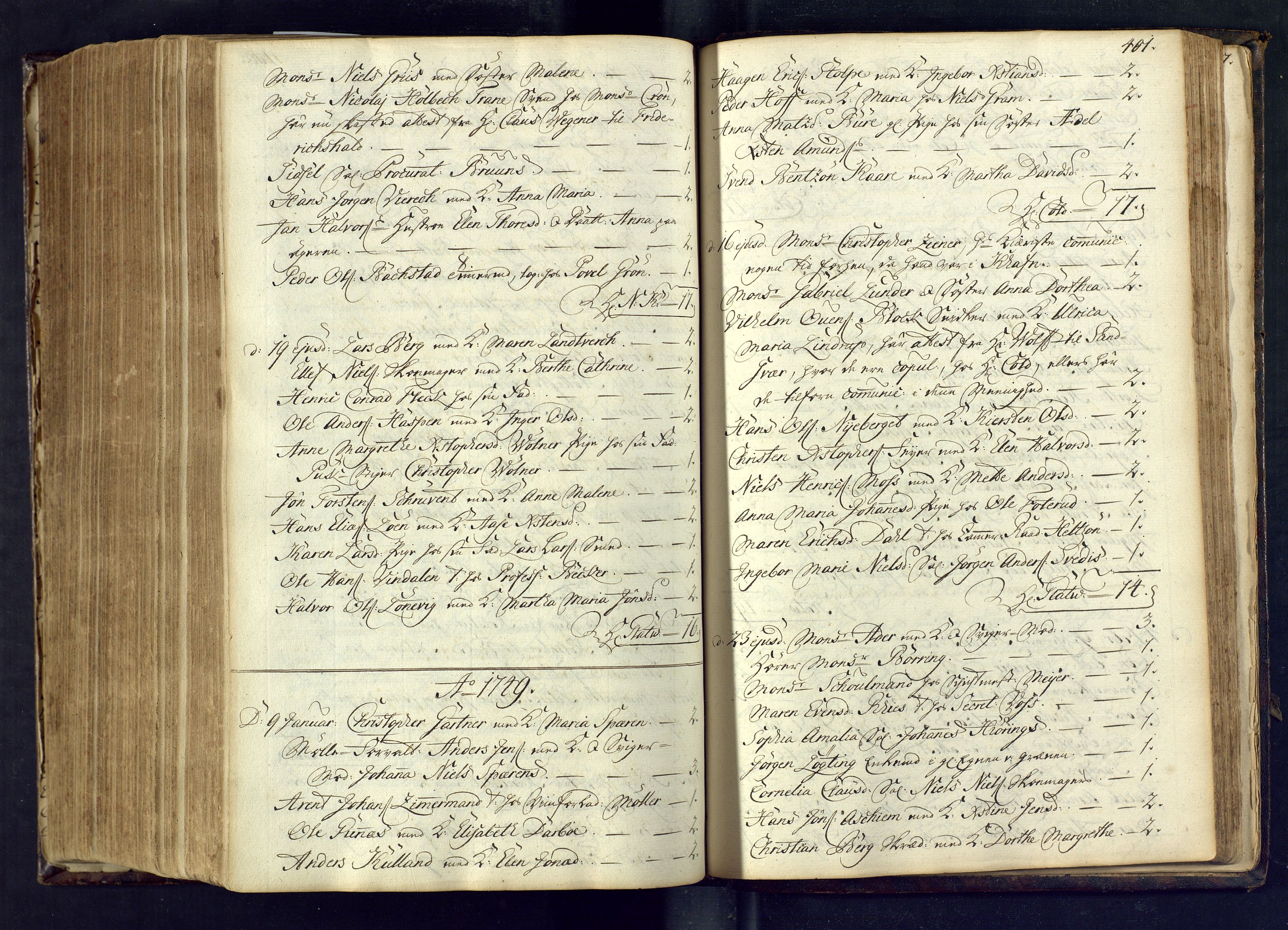 Kongsberg kirkebøker, SAKO/A-22/M/Ma/L0003: Communicants register no. 3, 1745-1750, p. 401