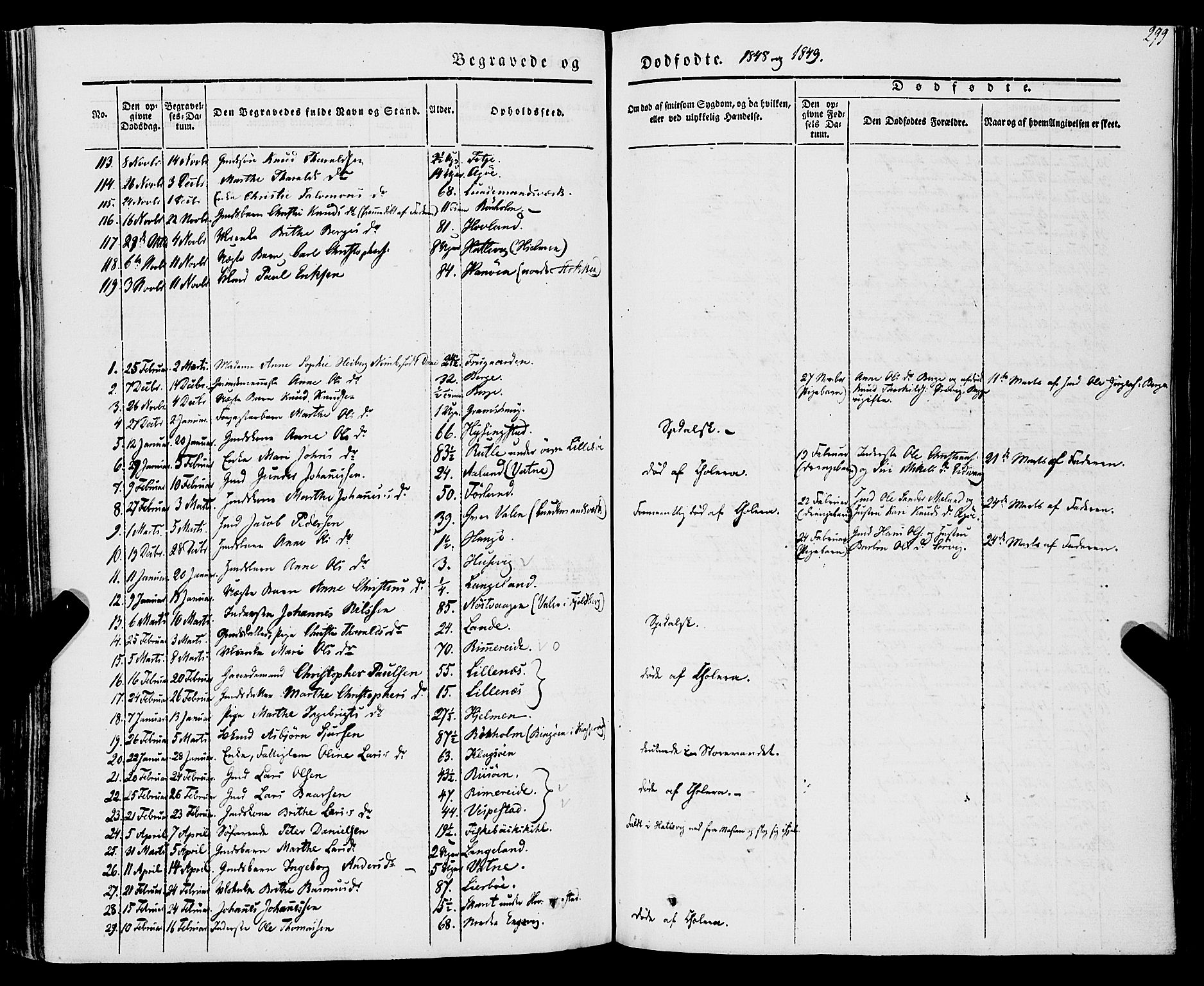 Stord sokneprestembete, SAB/A-78201/H/Haa: Parish register (official) no. A 7, 1841-1861, p. 299