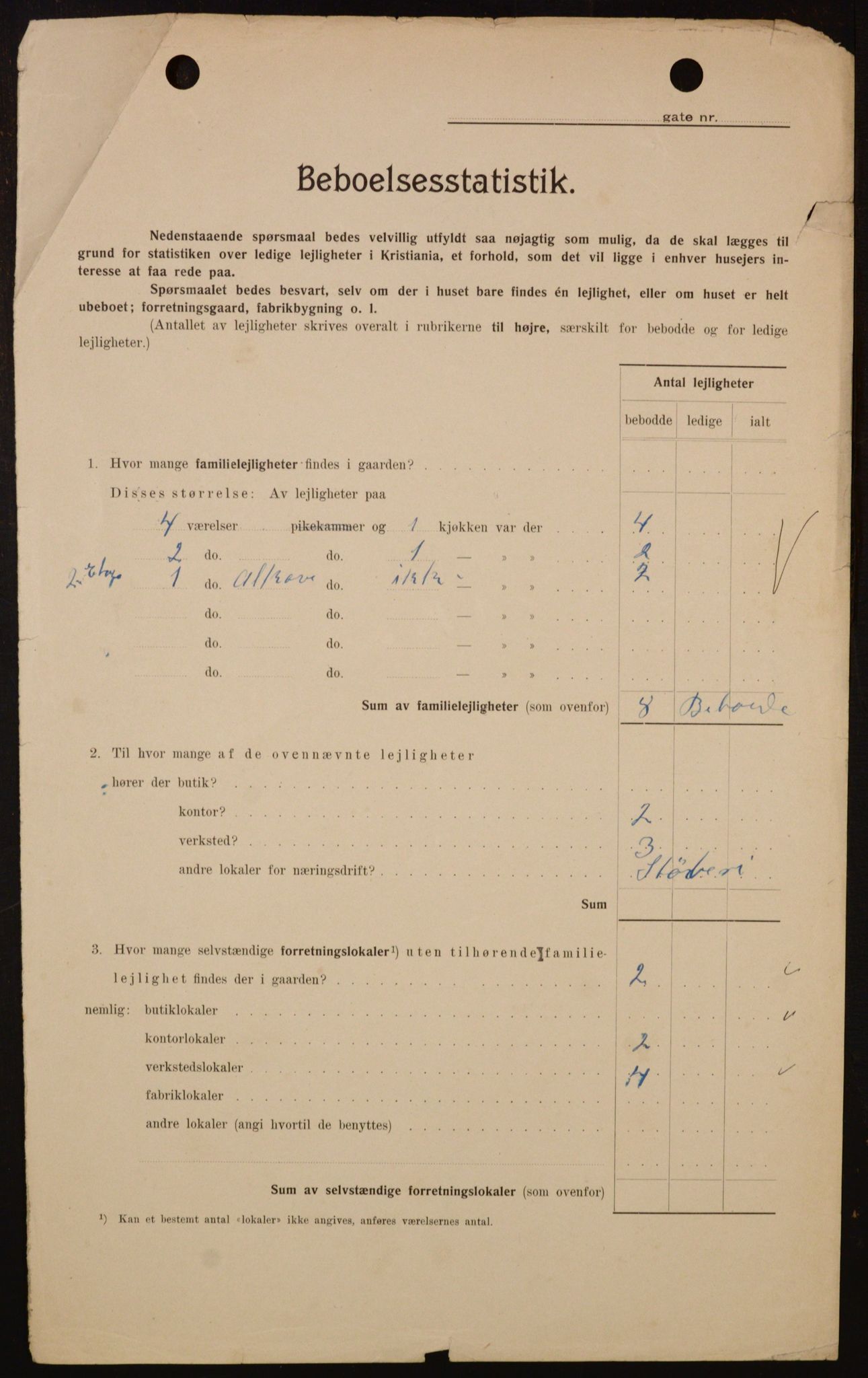 OBA, Municipal Census 1909 for Kristiania, 1909, p. 29365