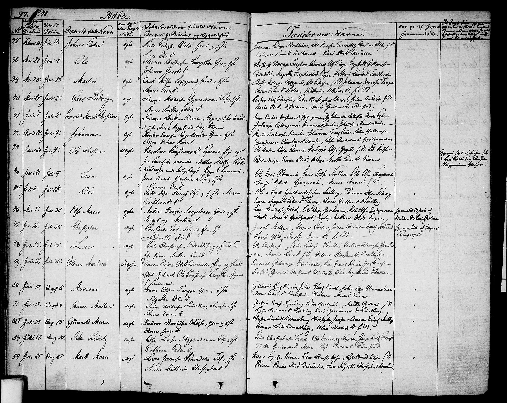 Hurdal prestekontor Kirkebøker, AV/SAO-A-10889/F/Fa/L0004: Parish register (official) no. I 4, 1828-1845, p. 97