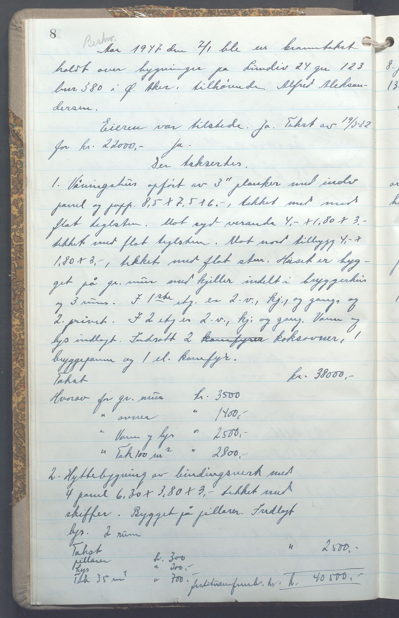 Lensmennene i Aker, OBA/A-10133/F/Fc/L0037: Branntakstprotokoll, 1944-1946, p. 8