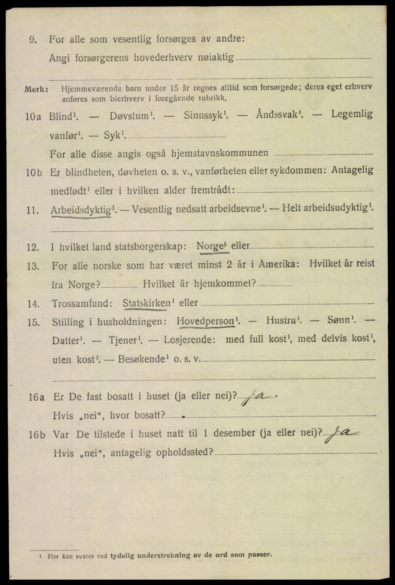 SAK, 1920 census for Grimstad, 1920, p. 4314