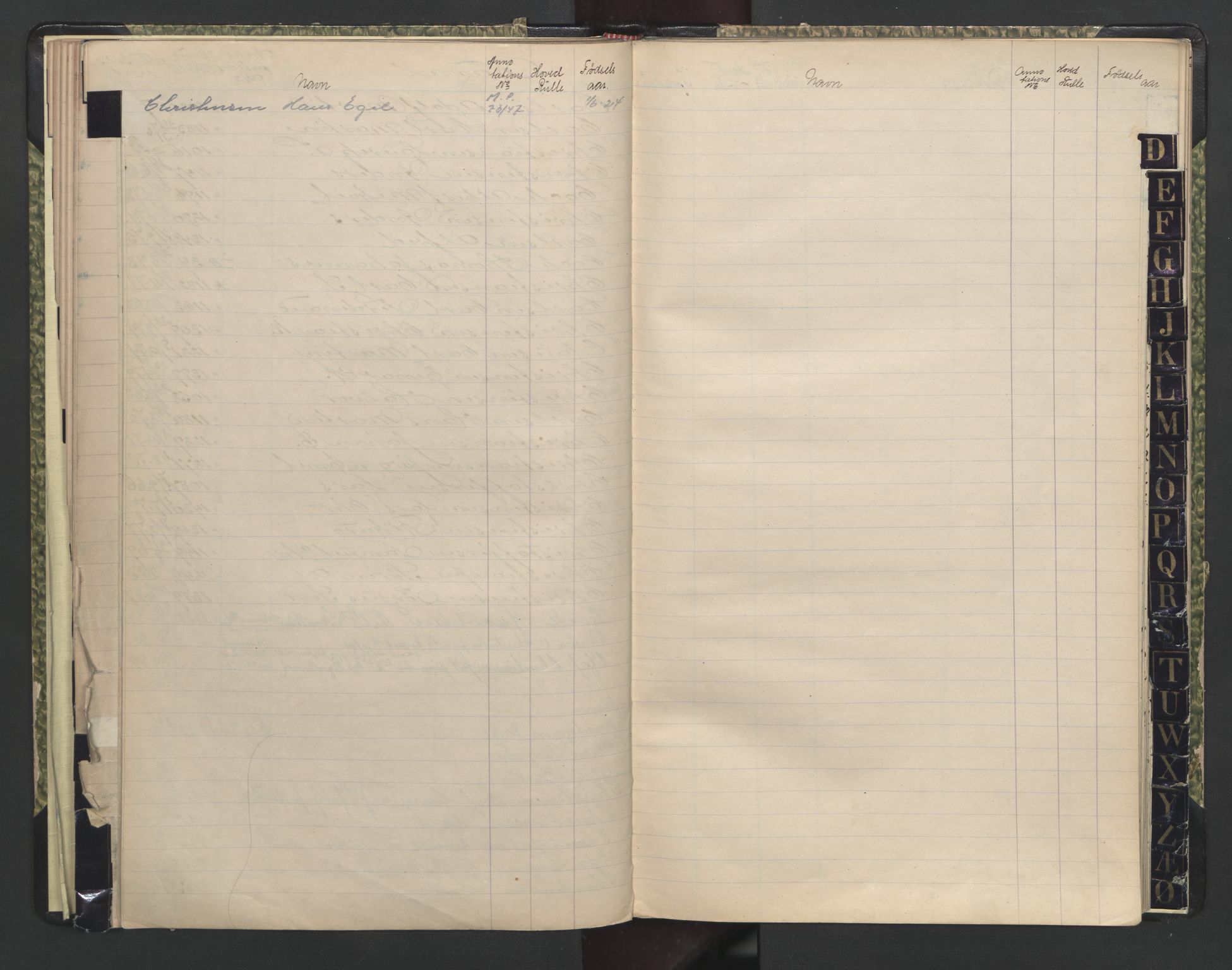 Brevik innrulleringskontor, AV/SAKO-A-833/G/Ga/L0002: Alf. navnregister til annotasjons- og hovedrullene, 1860-1948, p. 58