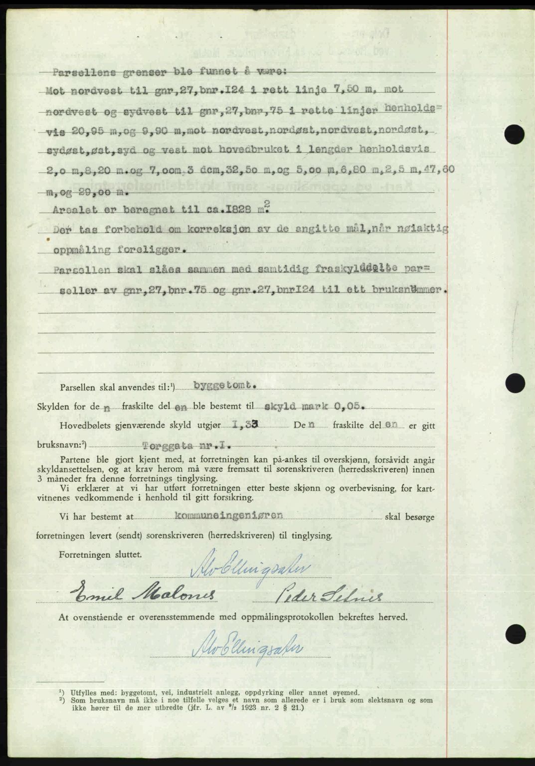 Romsdal sorenskriveri, AV/SAT-A-4149/1/2/2C: Mortgage book no. A24, 1947-1947, Diary no: : 2654/1947