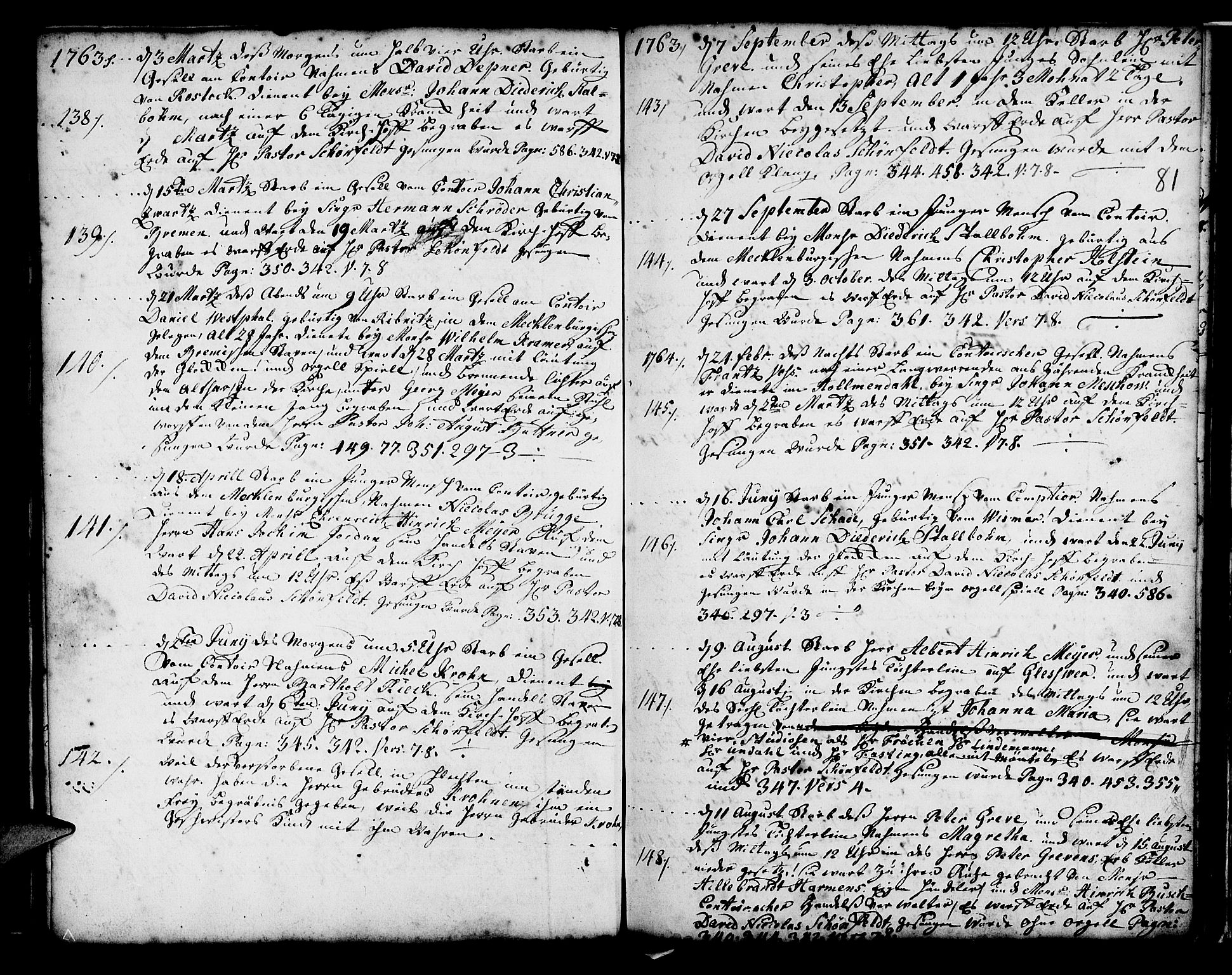 Mariakirken Sokneprestembete, AV/SAB-A-76901/H/Haa/L0001: Parish register (official) no. A 1, 1740-1784, p. 81